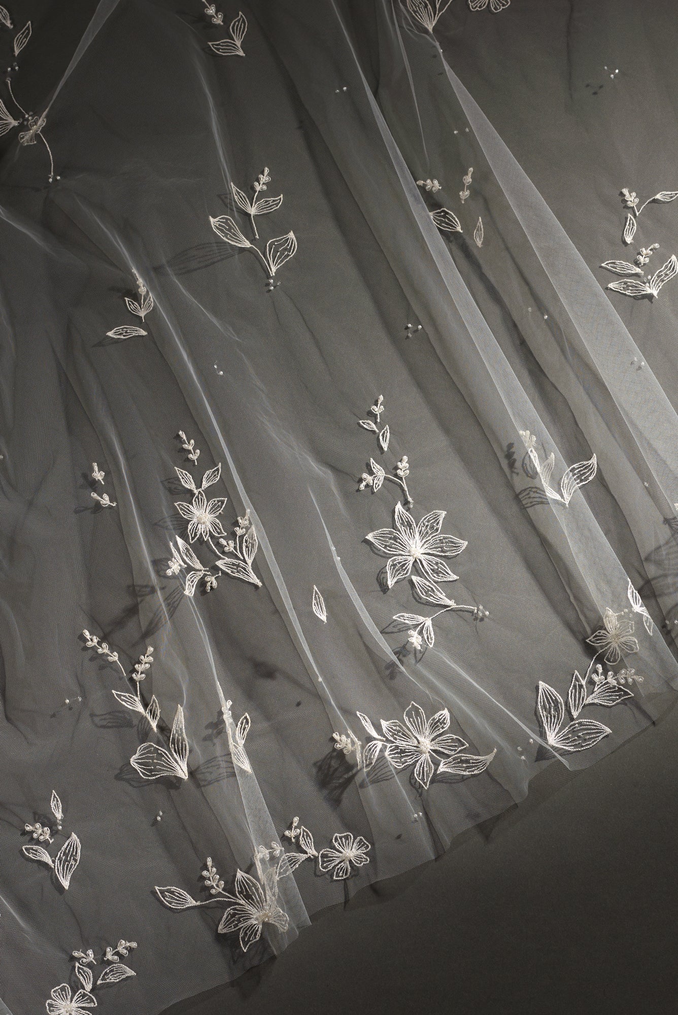 BV12309 | Cathedral Embroidered Wedding Veil | Enaura