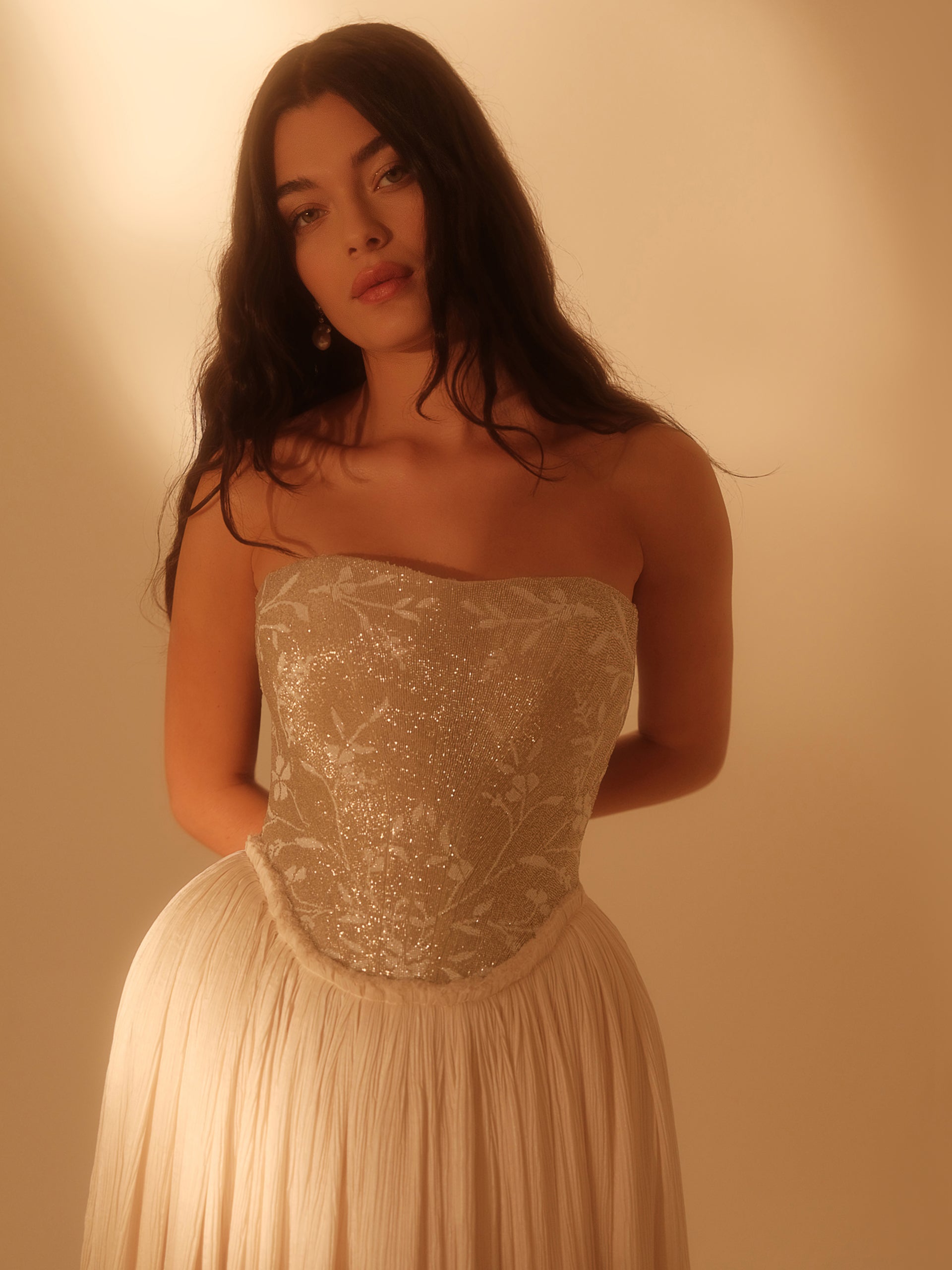 dark brown wedding dresses Brown Satin Tulle Long Prom Gown, Brown Long Formal Evening Dresses –  dresstby main image 0
