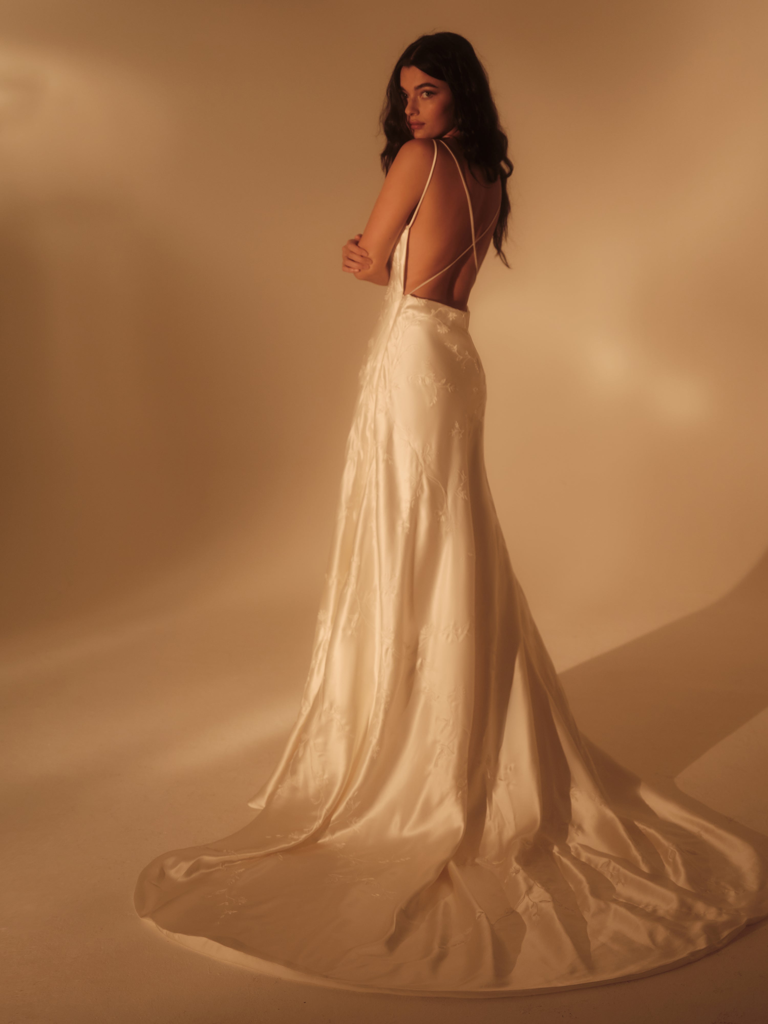 100 dresses Ivory Mermaid Lace Backless Off Shoulder Wedding Dresses, Bridal Gown, MW749 main image 0