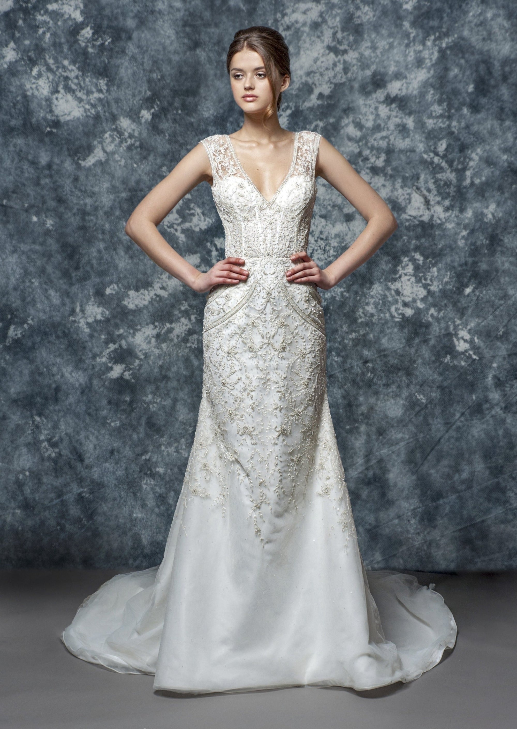 EF802 - Aster (wholesale) beaded wedding dress Enaura bridal