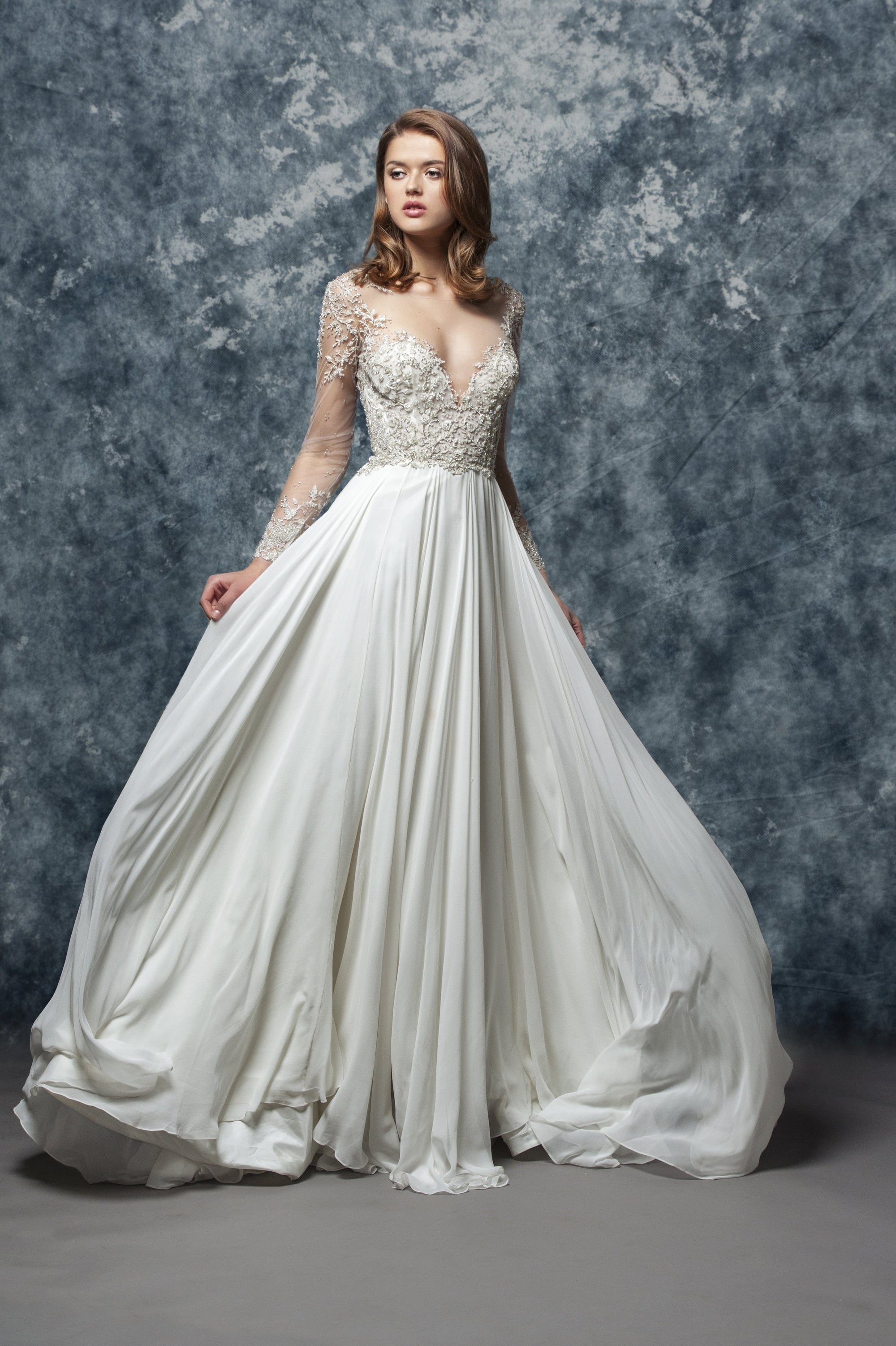EF809 - Vera (wholesale) beaded wedding dress Enaura bridal