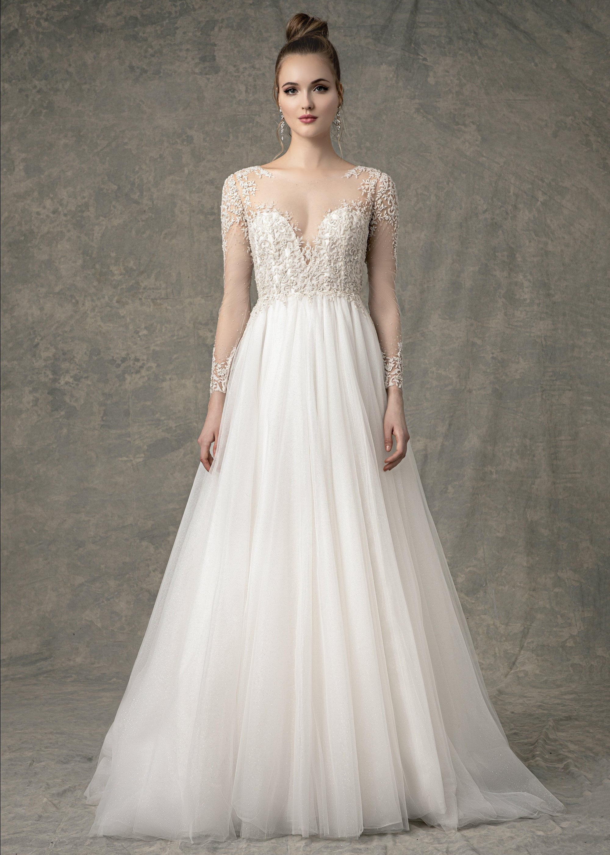 EF907 - Baylee (wholesale) beaded wedding dress Enaura bridal
