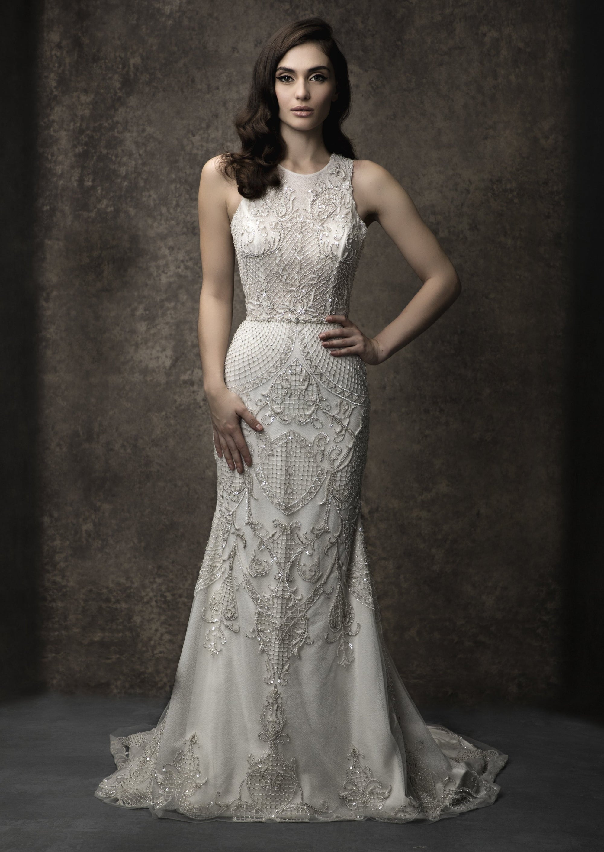 ES856 - Sophie (wholesale) beaded wedding dress Enaura bridal