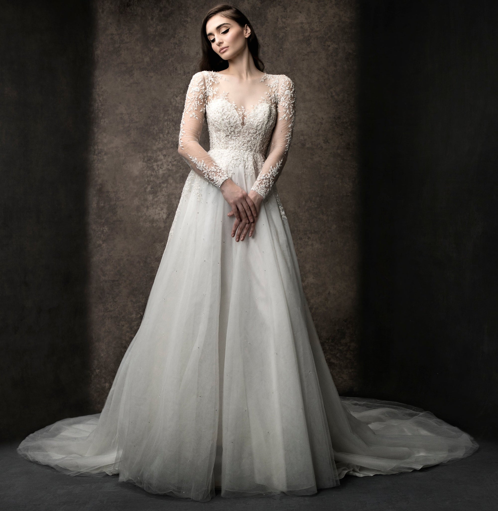 ES862 - Karly (wholesale) beaded wedding dress Enaura bridal