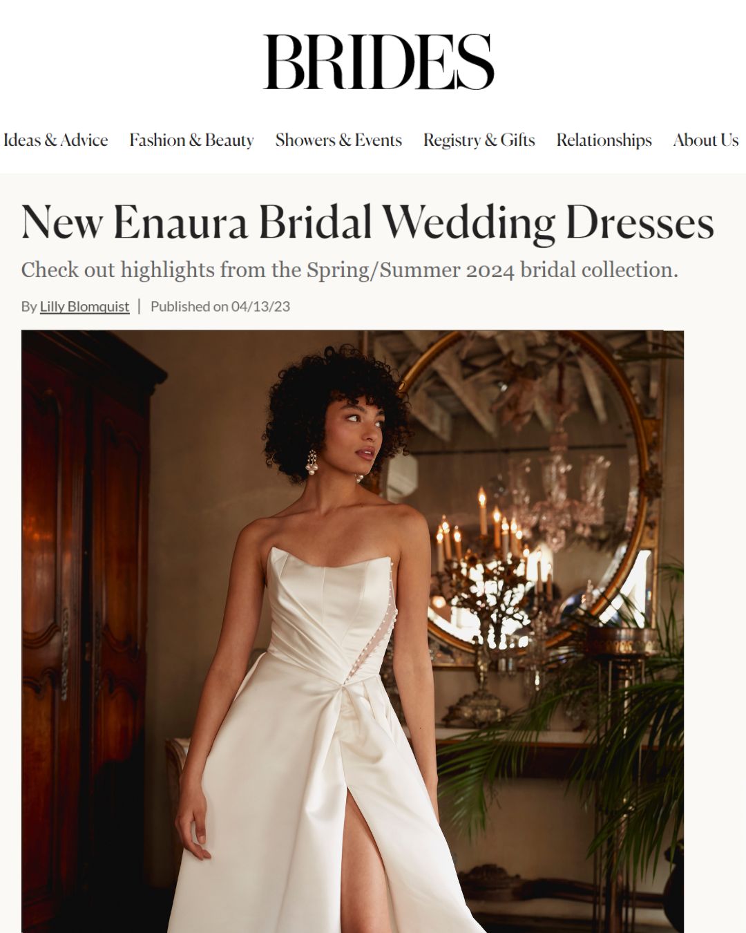 BRIDES feature: New Enaura Spring/Summer 2024 bridal collection