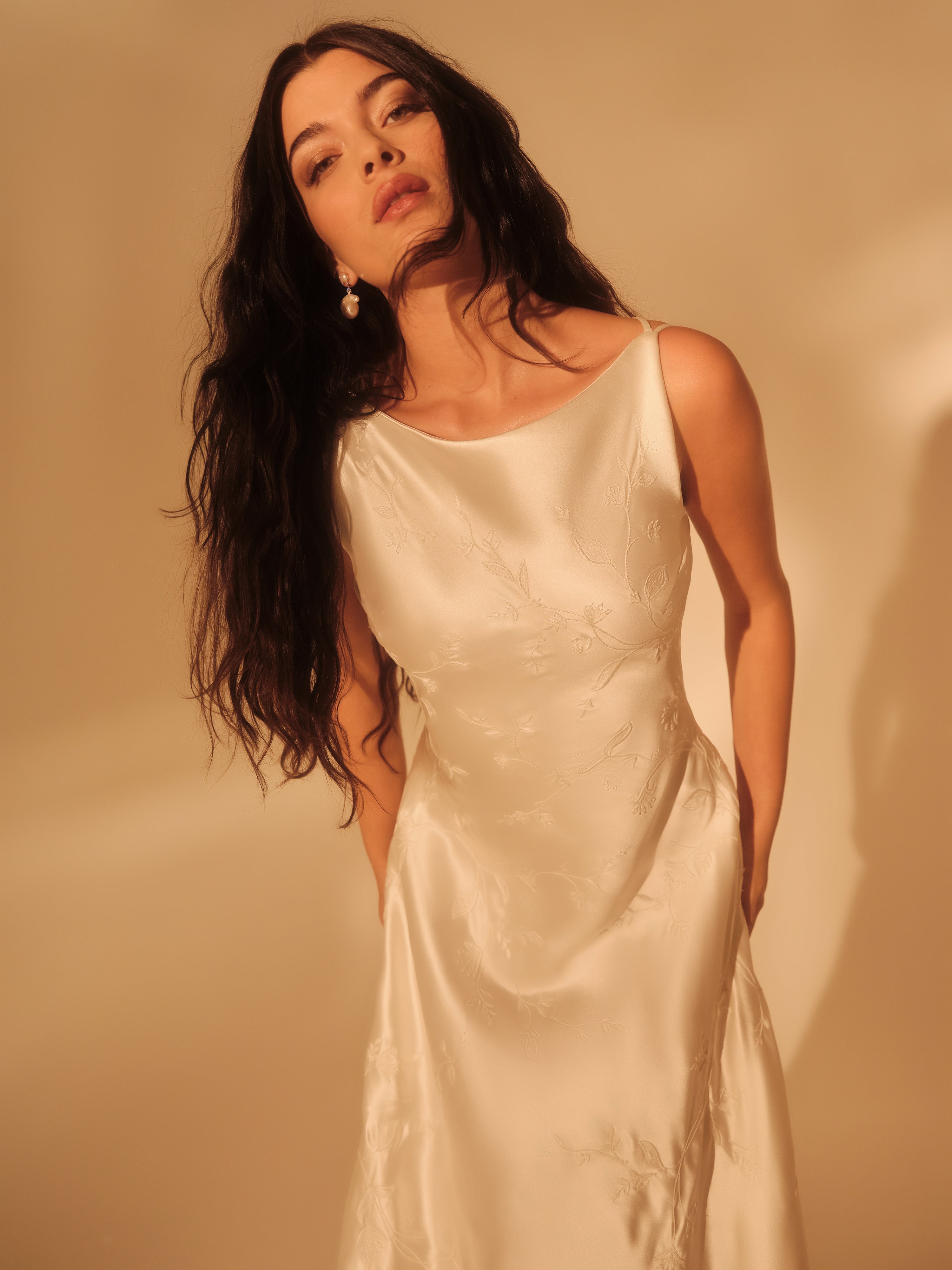 romi silk dress Alix of Bohemia - Addie Auburn Spoke Silk Dress - Dark Brown