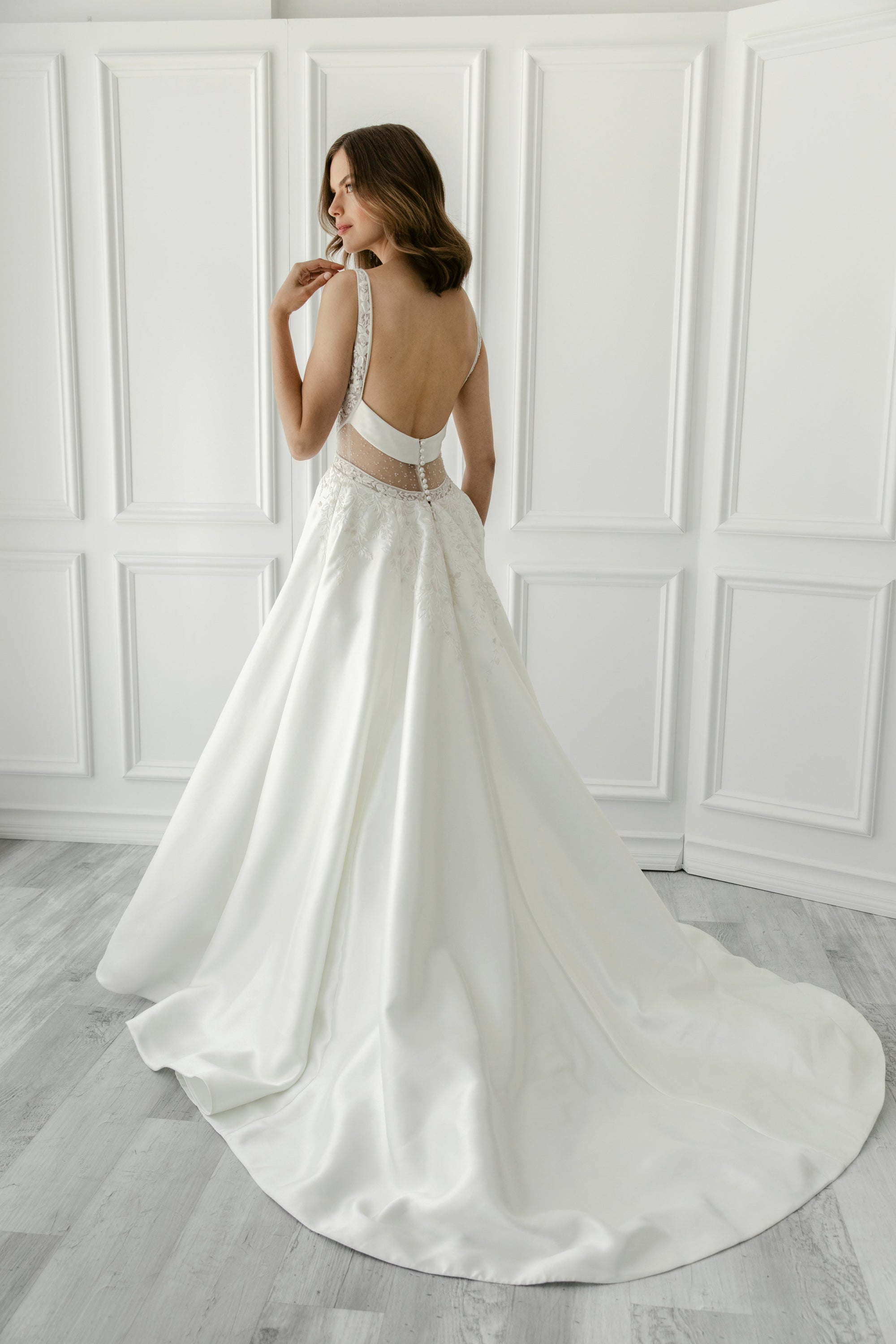 EF1054 - Eloise (Wholesale) beaded wedding dress Enaura bridal