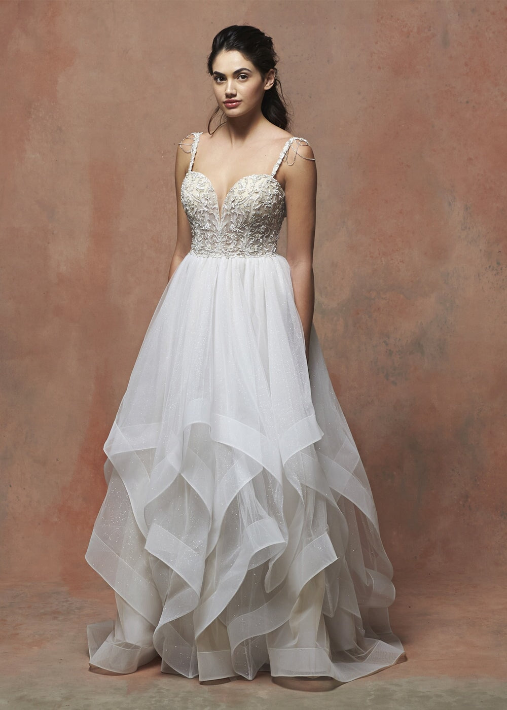 EF705 - Paisley (wholesale) beaded wedding dress Enaura bridal