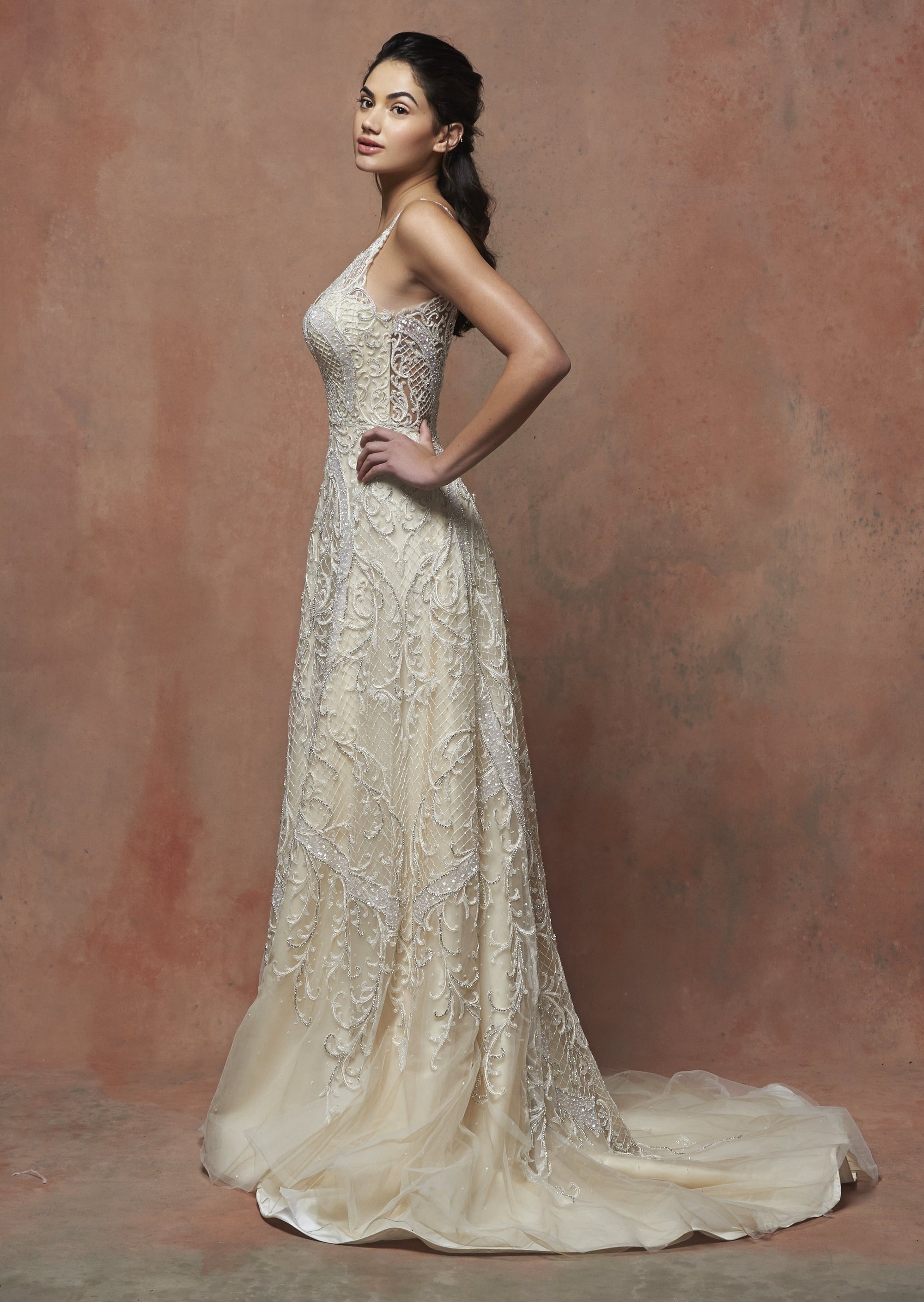 EF708 - Gemma (wholesale) beaded wedding dress Enaura bridal