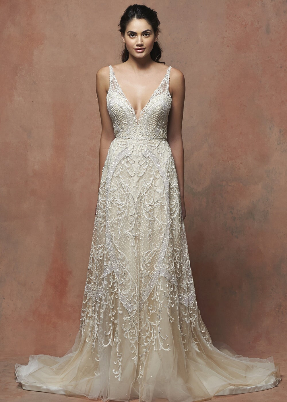EF708 - Gemma (wholesale) beaded wedding dress Enaura bridal