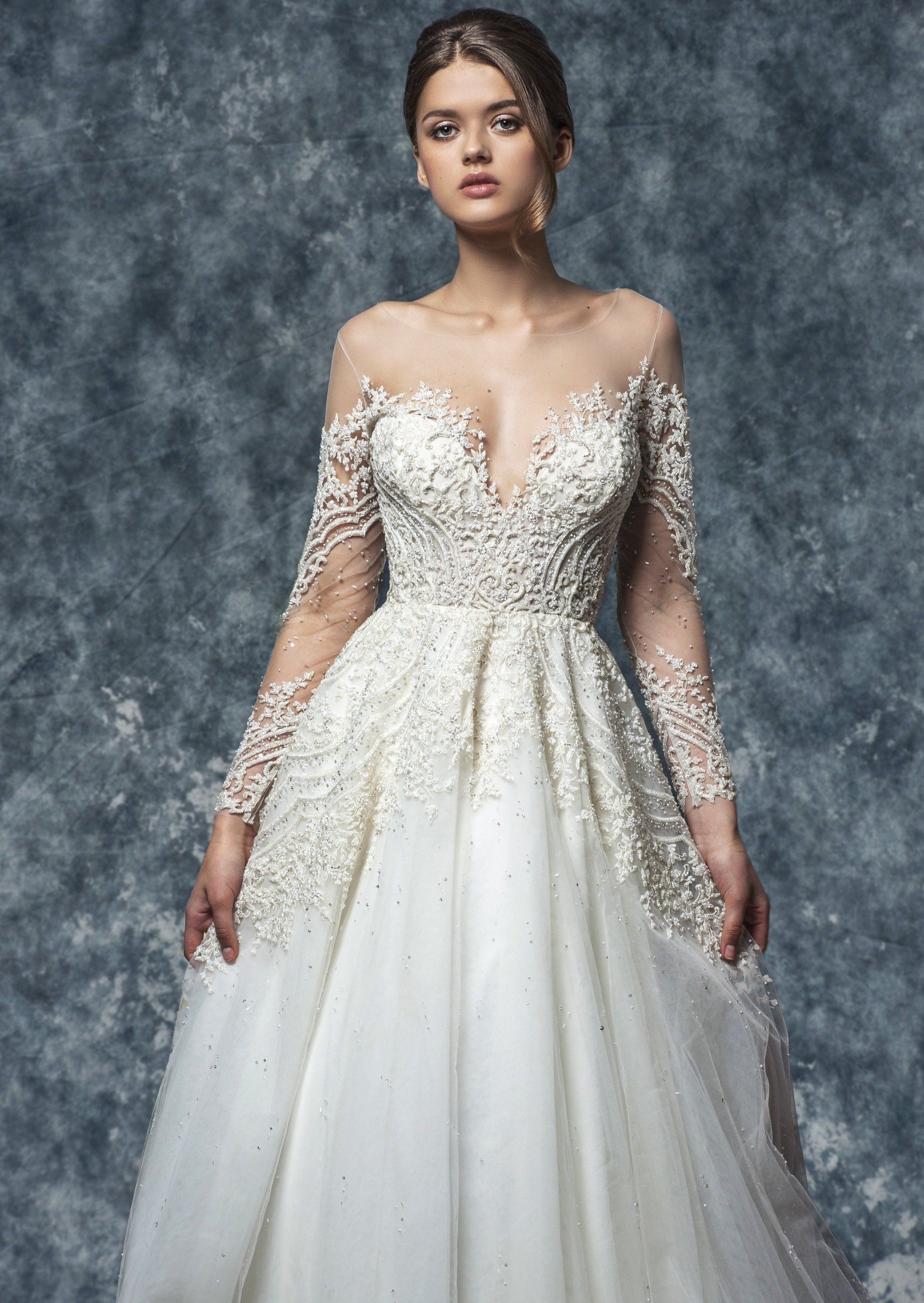 EF800 - Waverly (wholesale) beaded wedding dress Enaura bridal