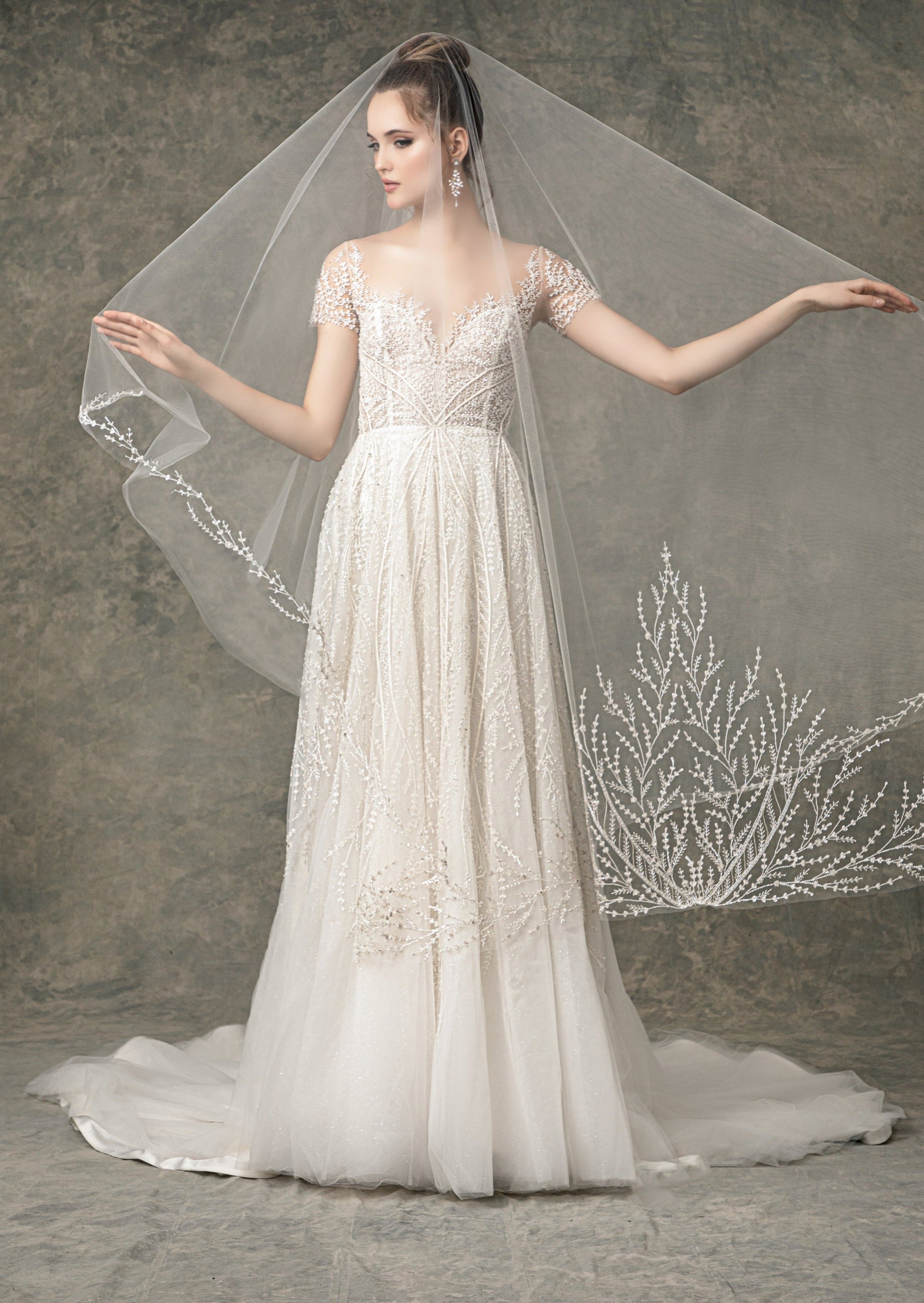 EF904 - Winnie (wholesale) beaded wedding dress Enaura bridal
