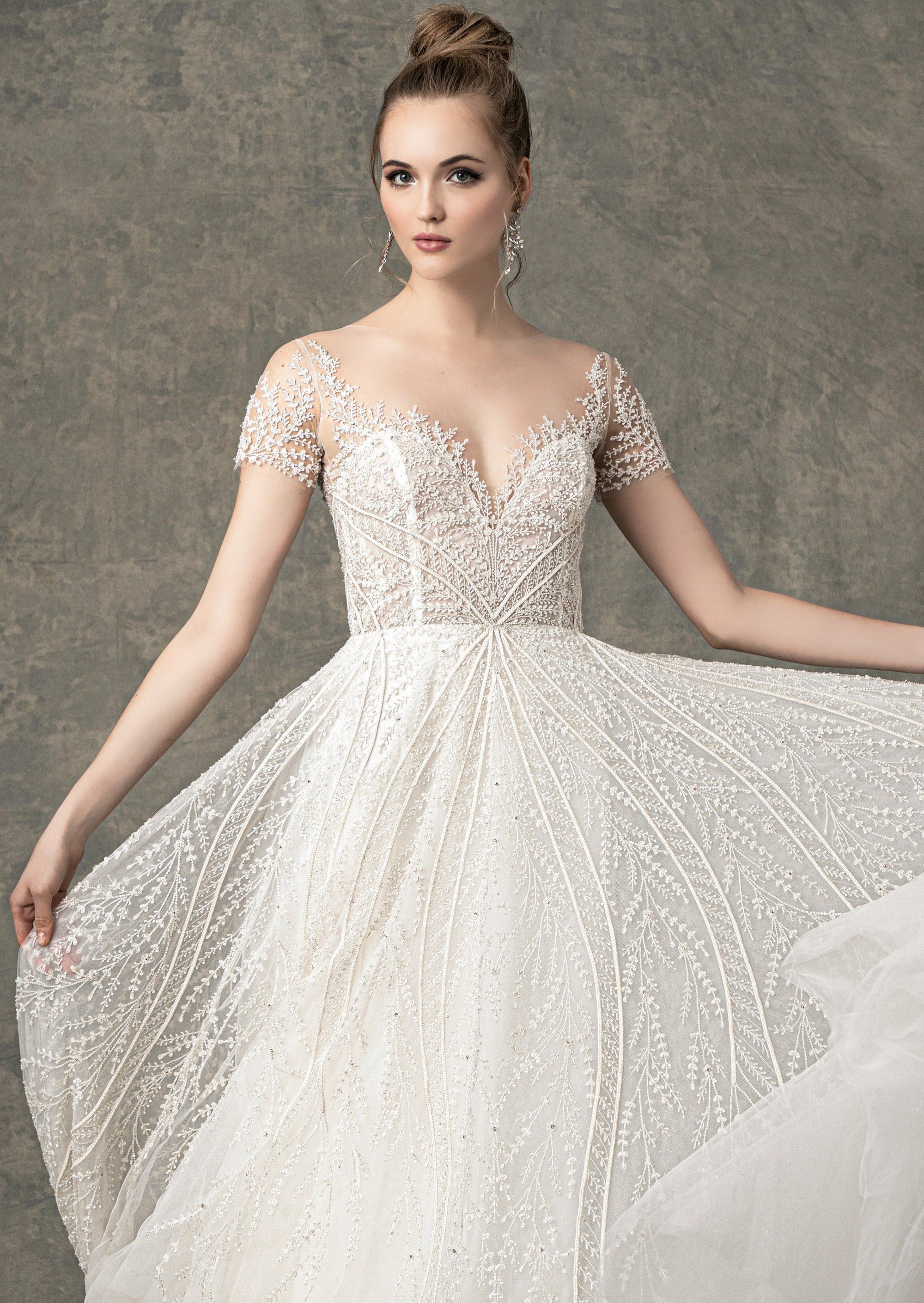 EF904 - Winnie (wholesale) beaded wedding dress Enaura bridal