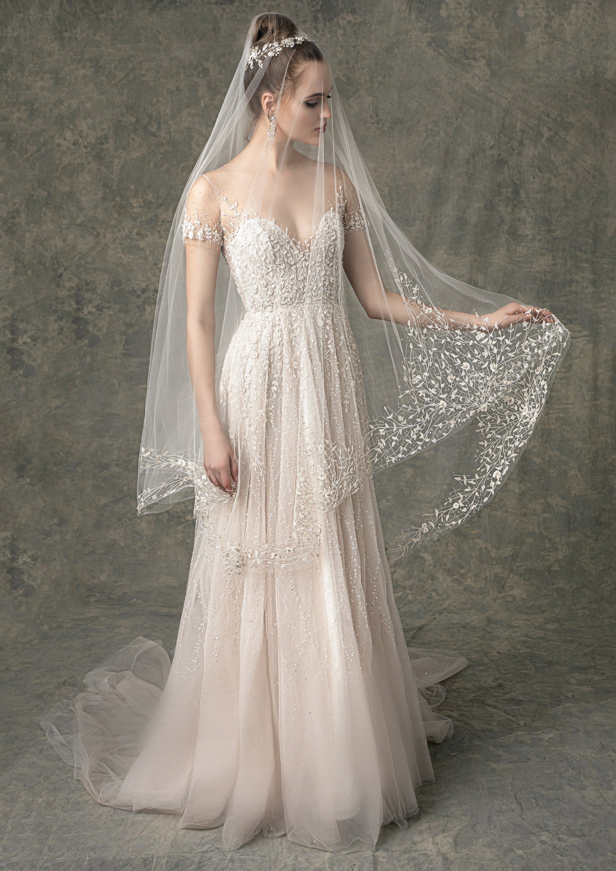 EF906 - Serena beaded wedding dress Enaura bridal