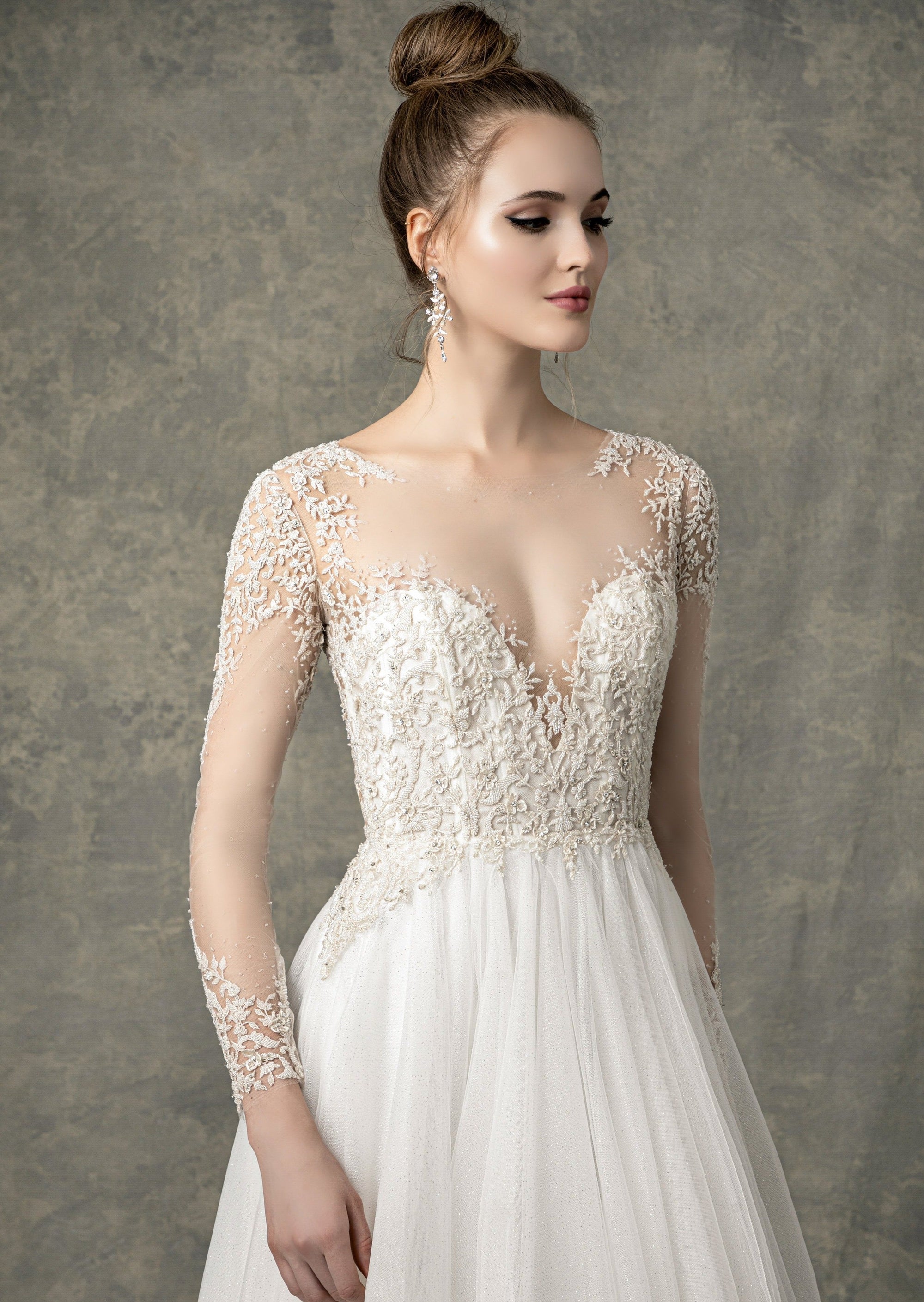 EF907 - Baylee (wholesale) beaded wedding dress Enaura bridal