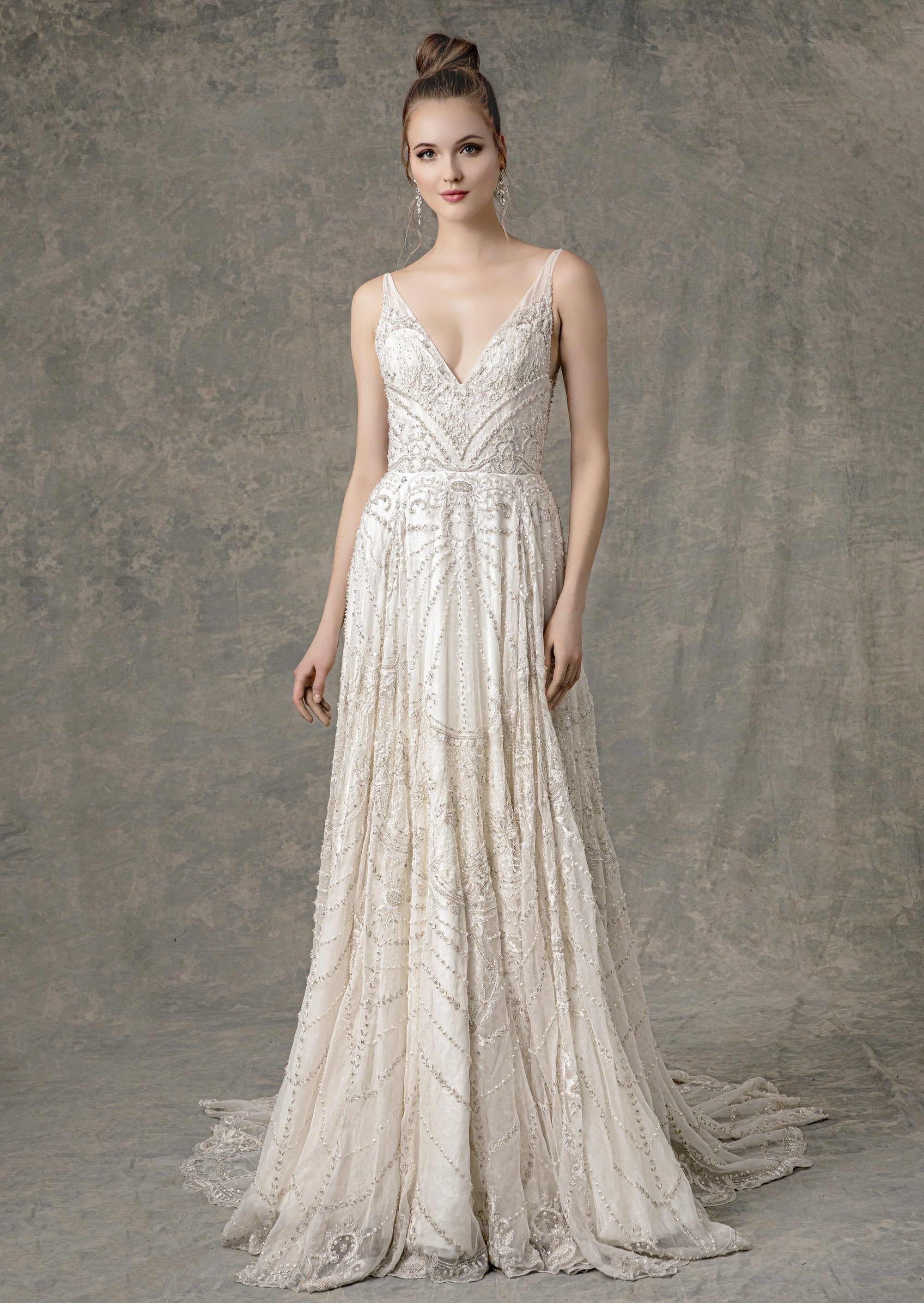 EF909 - Westwood (wholesale) beaded wedding dress Enaura bridal