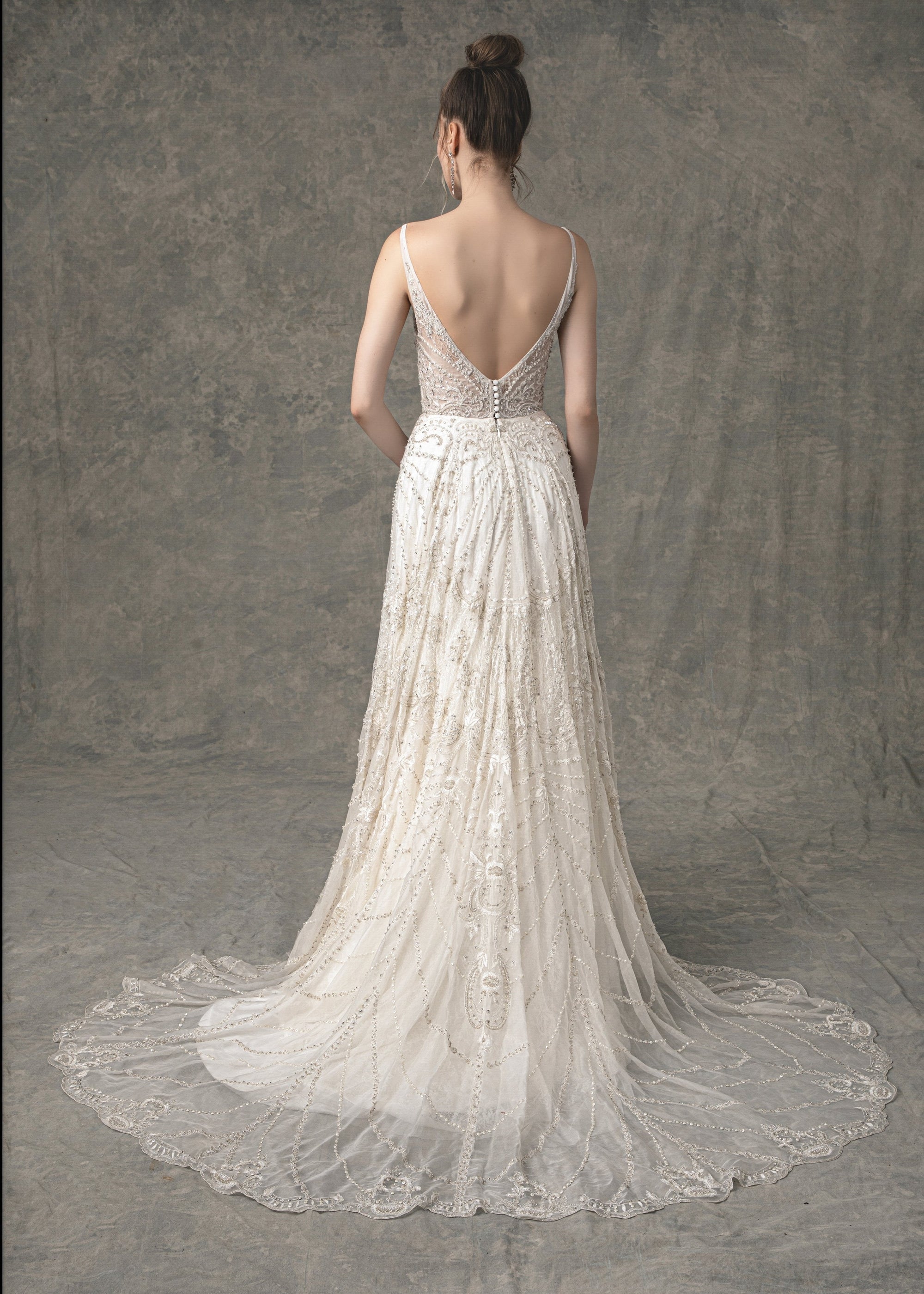 EF909 - Westwood (wholesale) beaded wedding dress Enaura bridal
