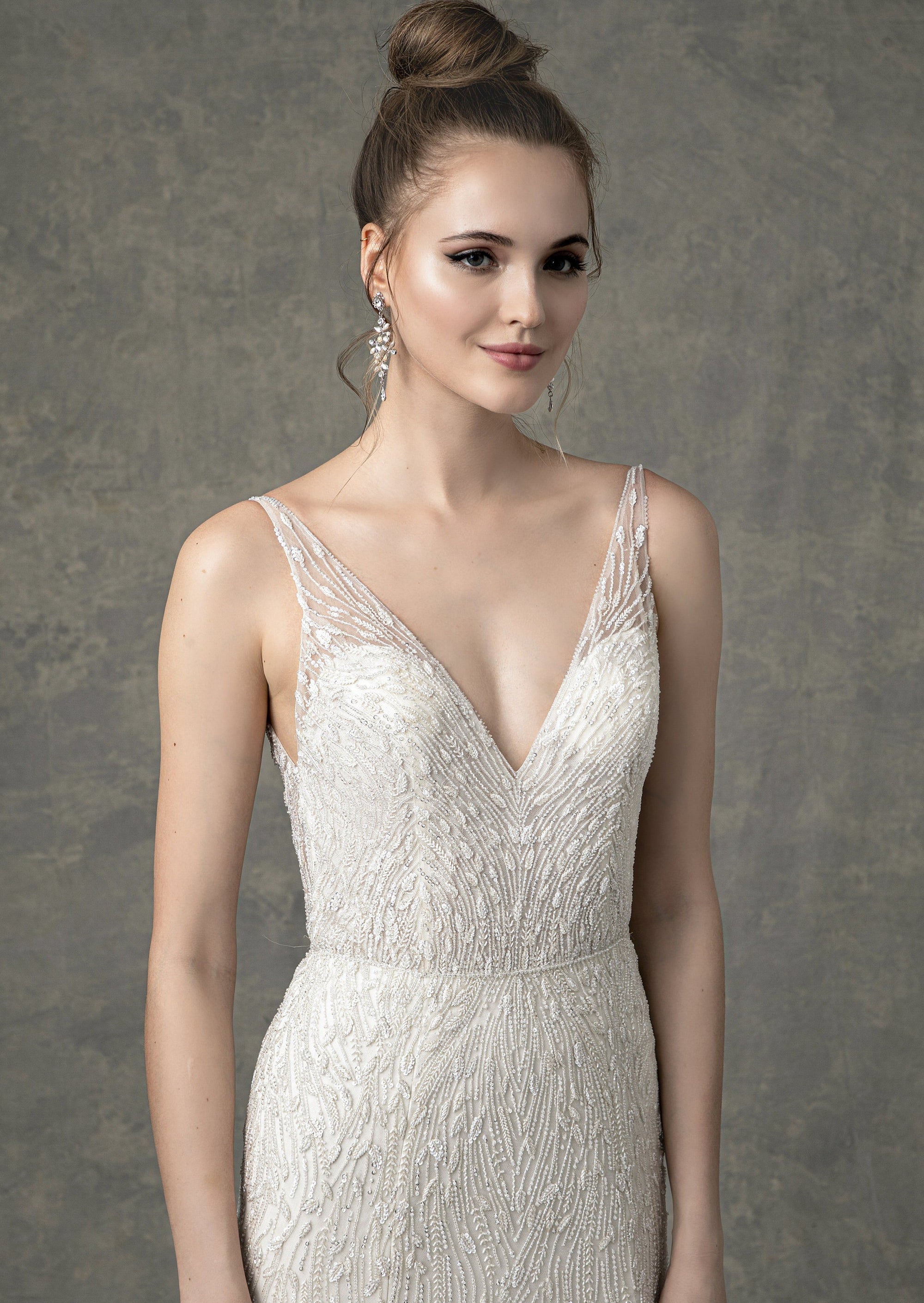 EF913 - Blythe (wholesale) beaded wedding dress Enaura bridal