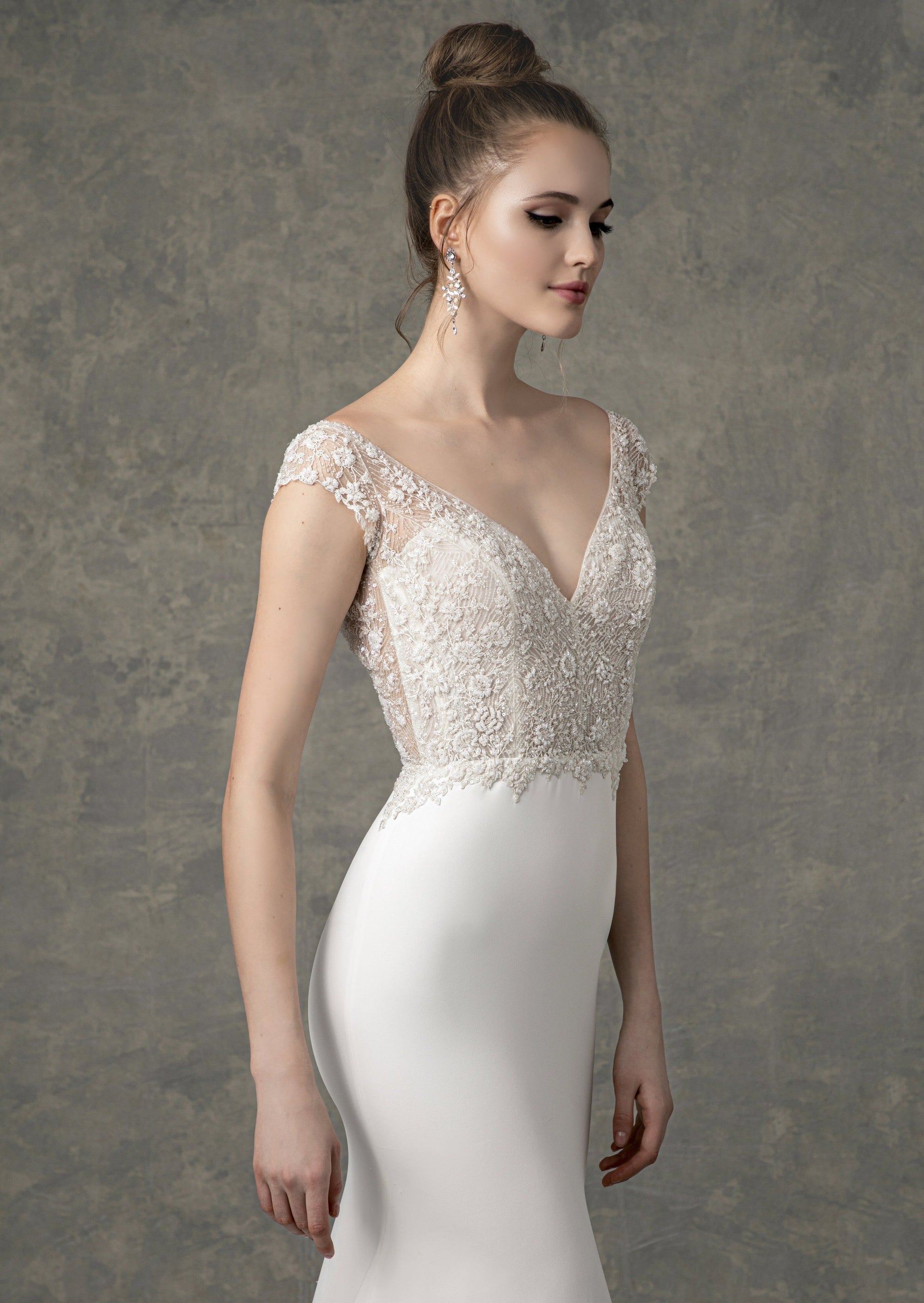 EF914 - Chloe (wholesale) beaded wedding dress Enaura bridal