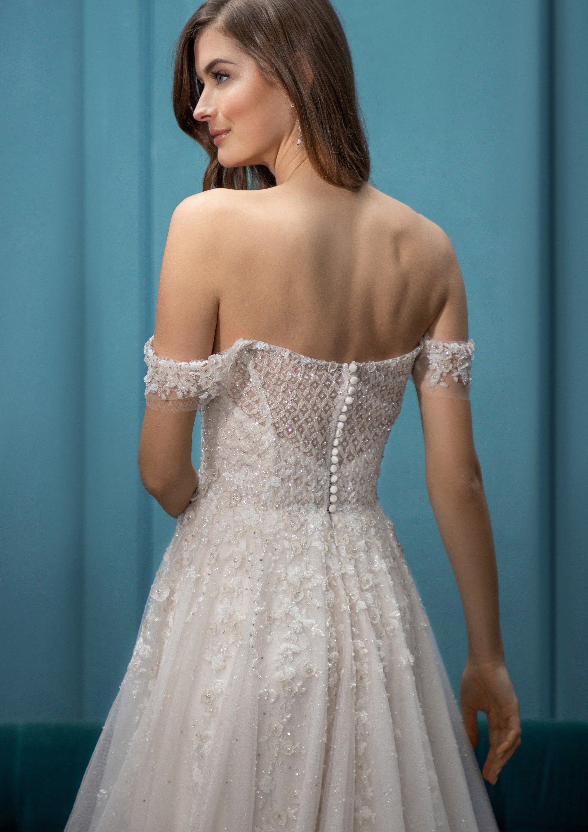EF958 - Lori beaded wedding dress Enaura bridal