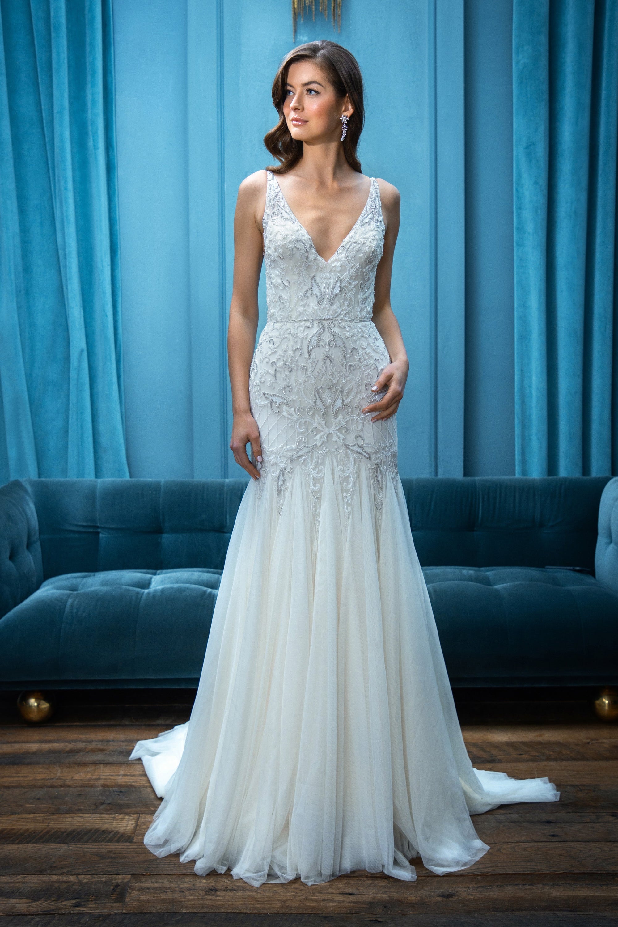 EF961 - Nina (wholesale) beaded wedding dress Enaura bridal