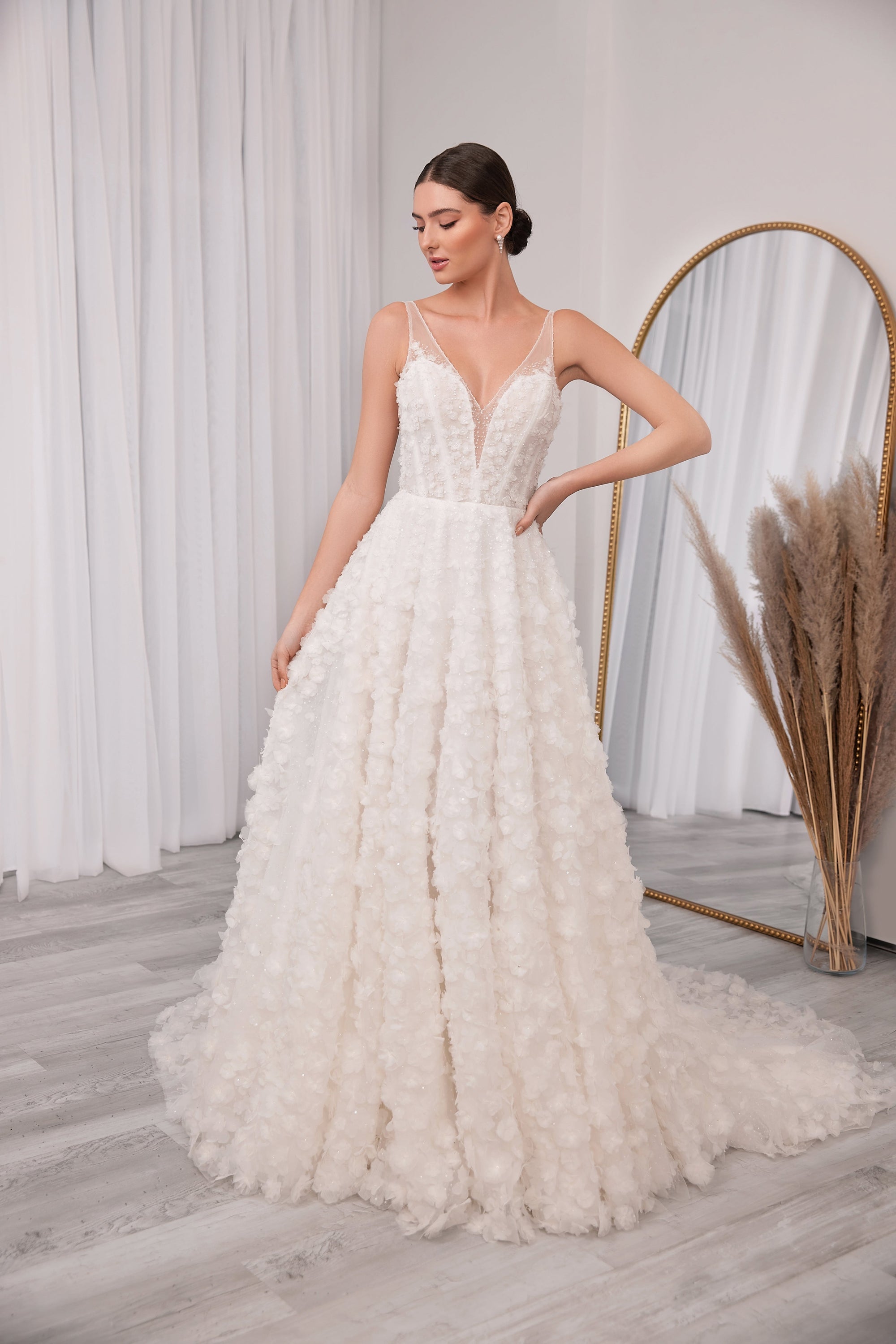 ES1036 - Zinnia beaded wedding dress Enaura bridal