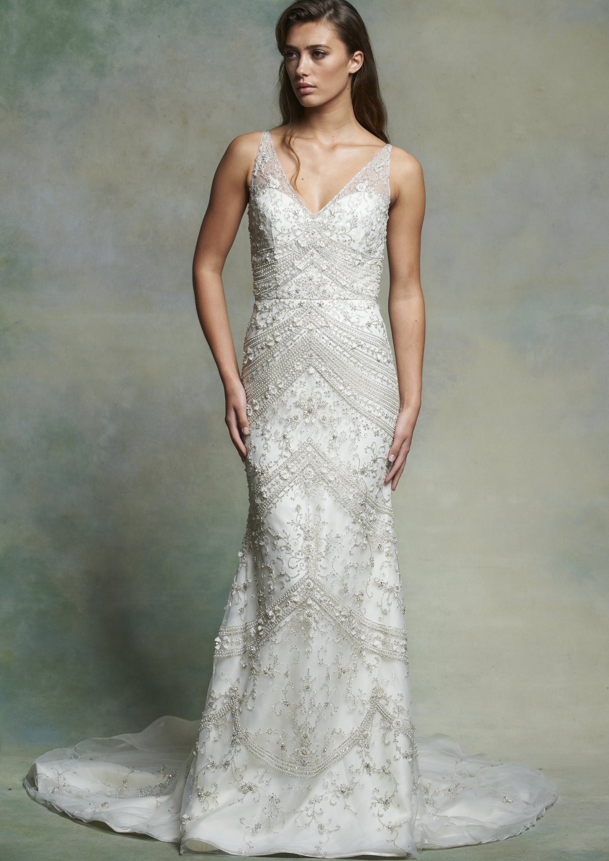 ES557 - Kelis beaded wedding dress Enaura bridal