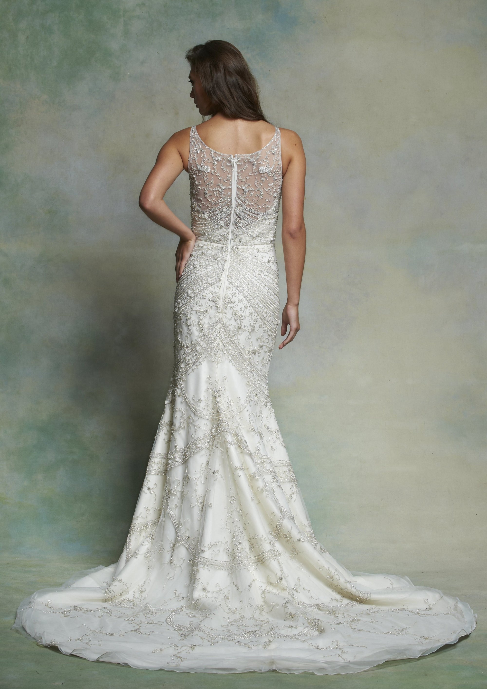 ES557 - Kelis beaded wedding dress Enaura bridal