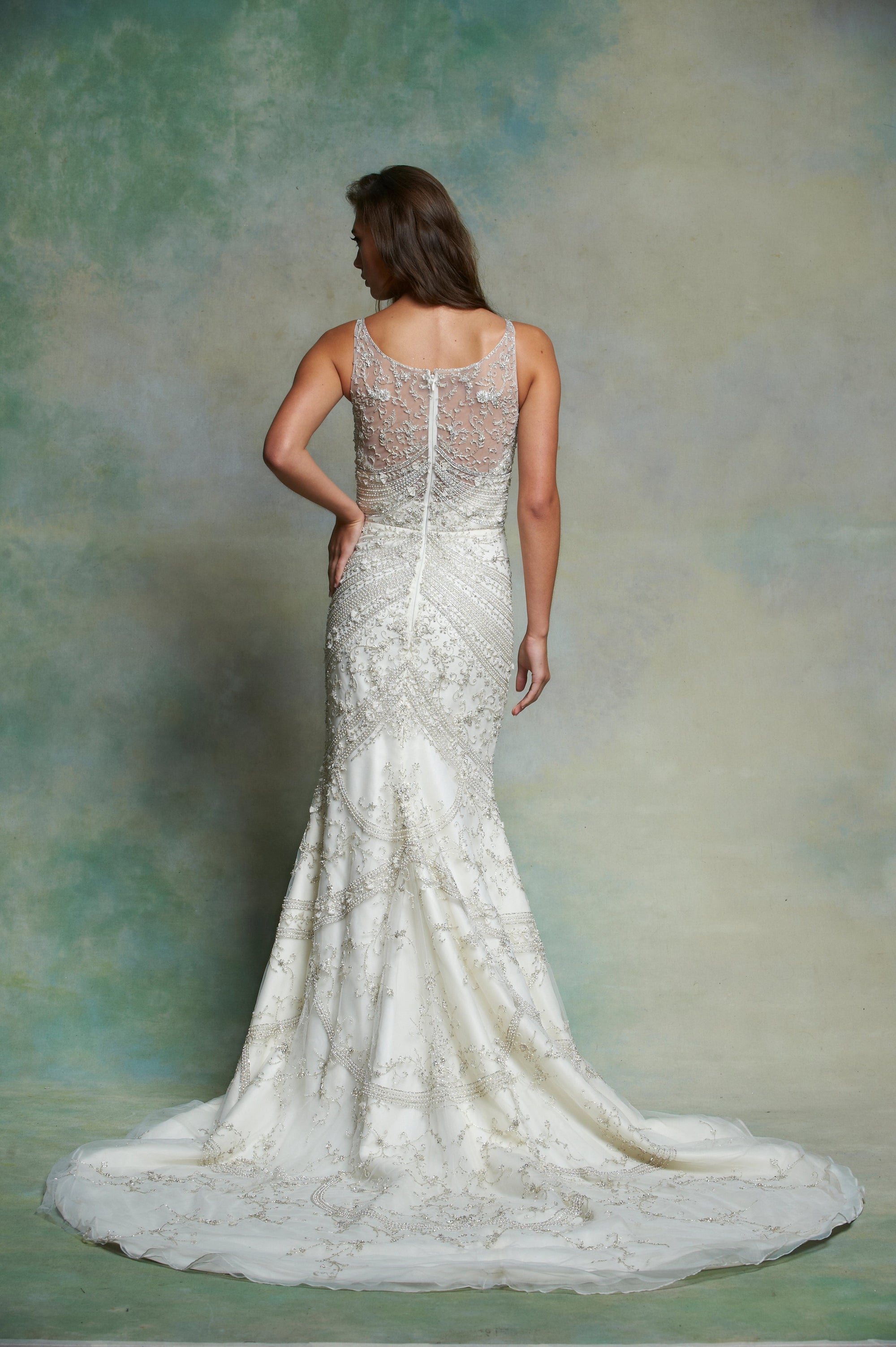 ES557 - Kelis (wholesale) beaded wedding dress Enaura bridal