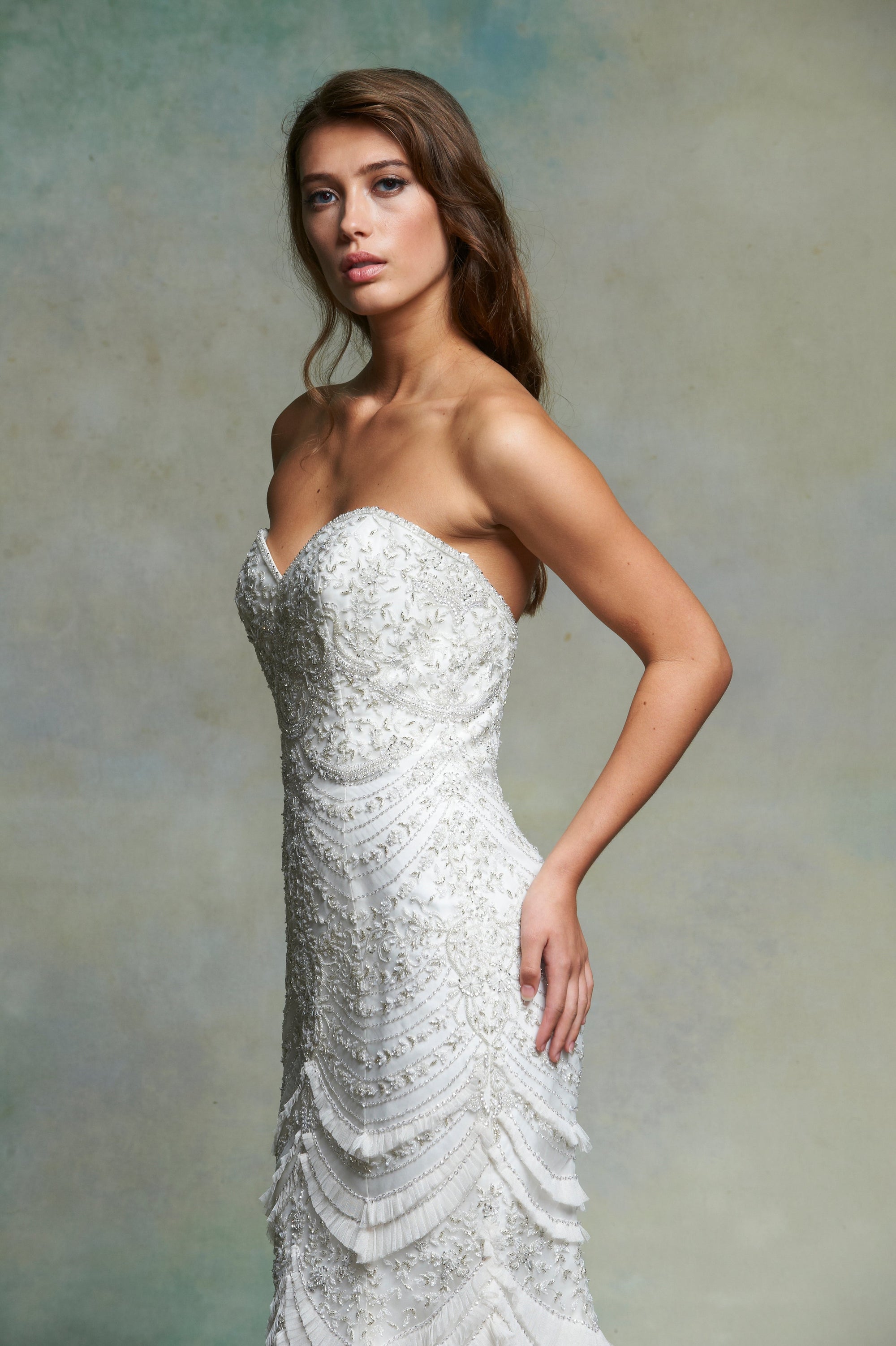 ES564 - Avery (wholesale) beaded wedding dress Enaura bridal