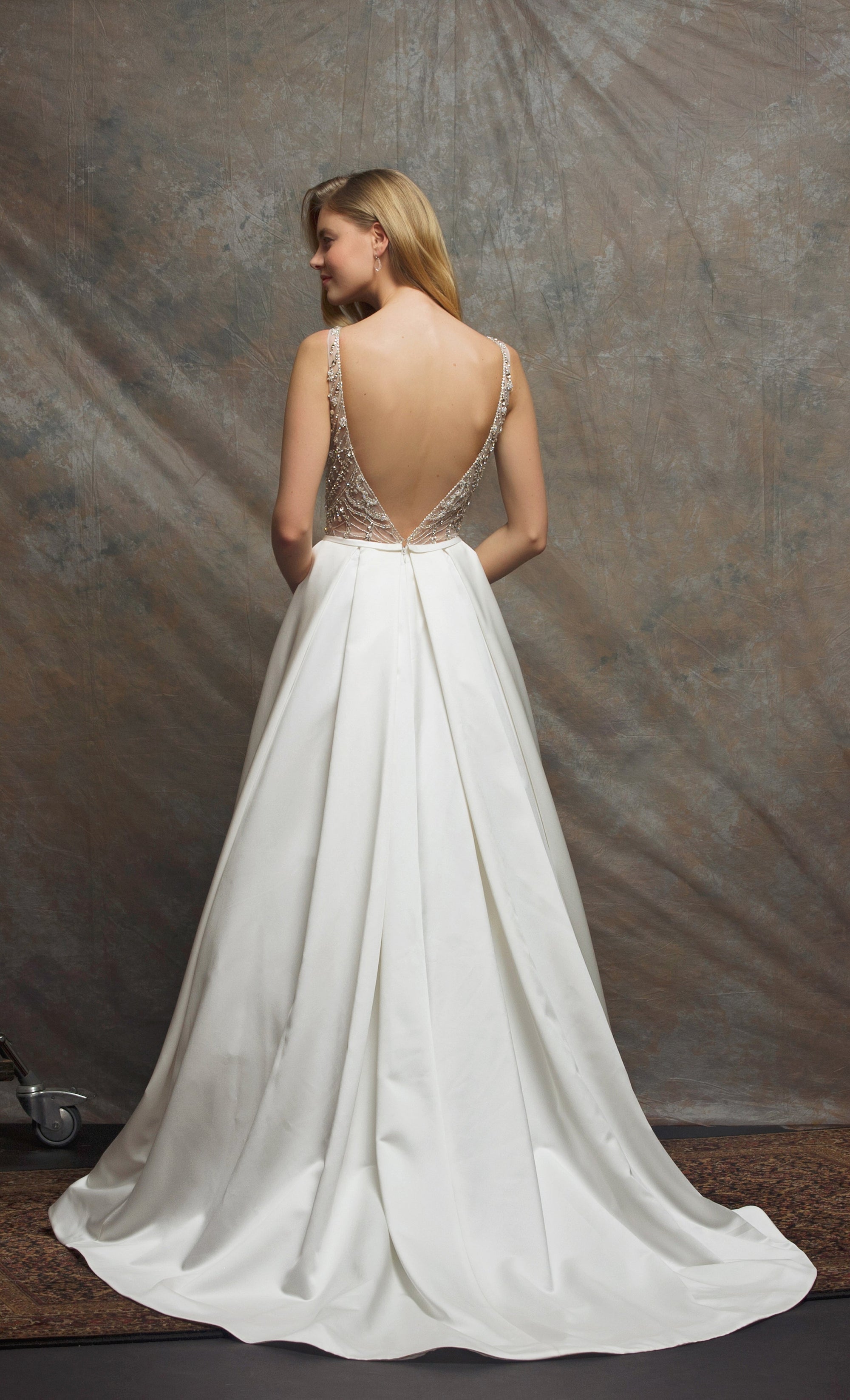 ES758 - Crystal (wholesale) beaded wedding dress Enaura bridal