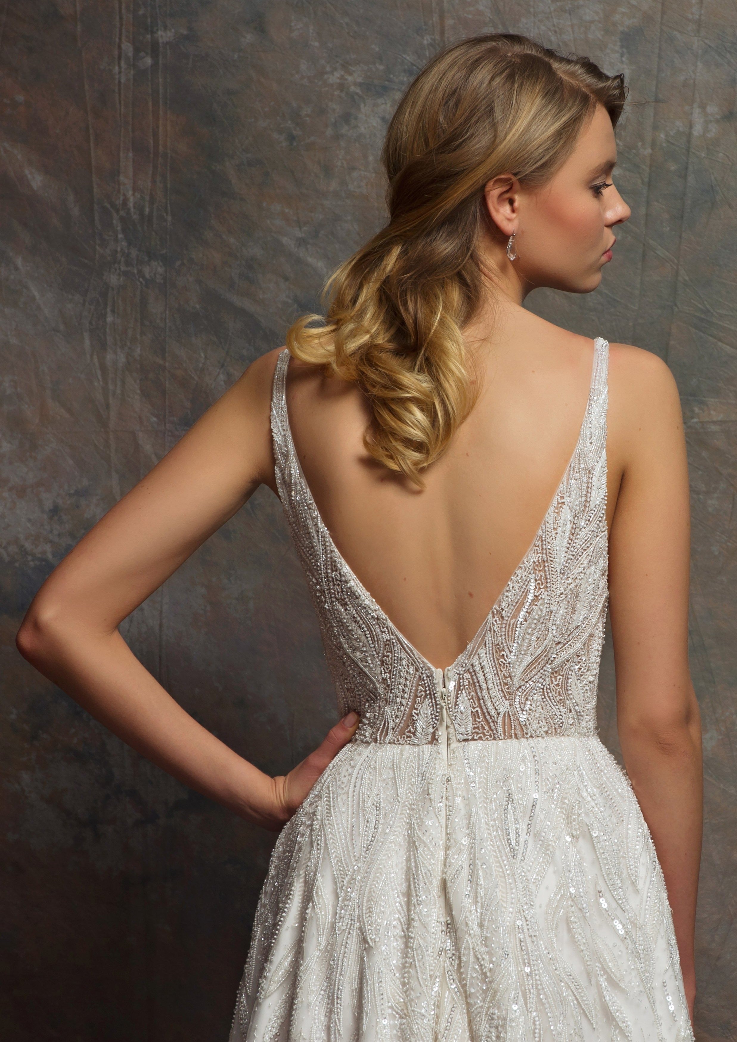 ES764 - Beau beaded wedding dress Enaura bridal