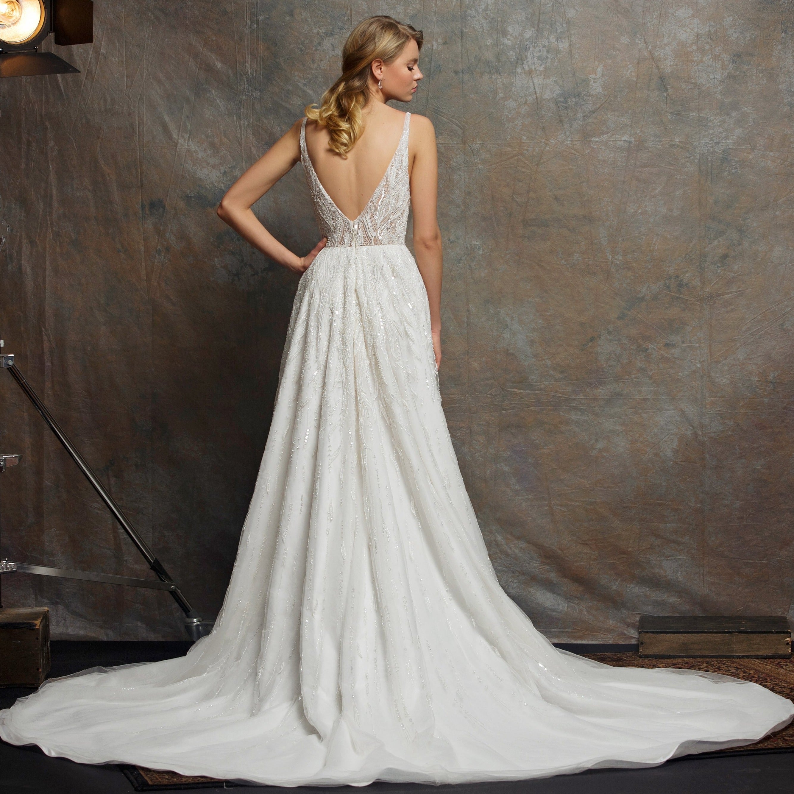 ES764 - Beau beaded wedding dress Enaura bridal