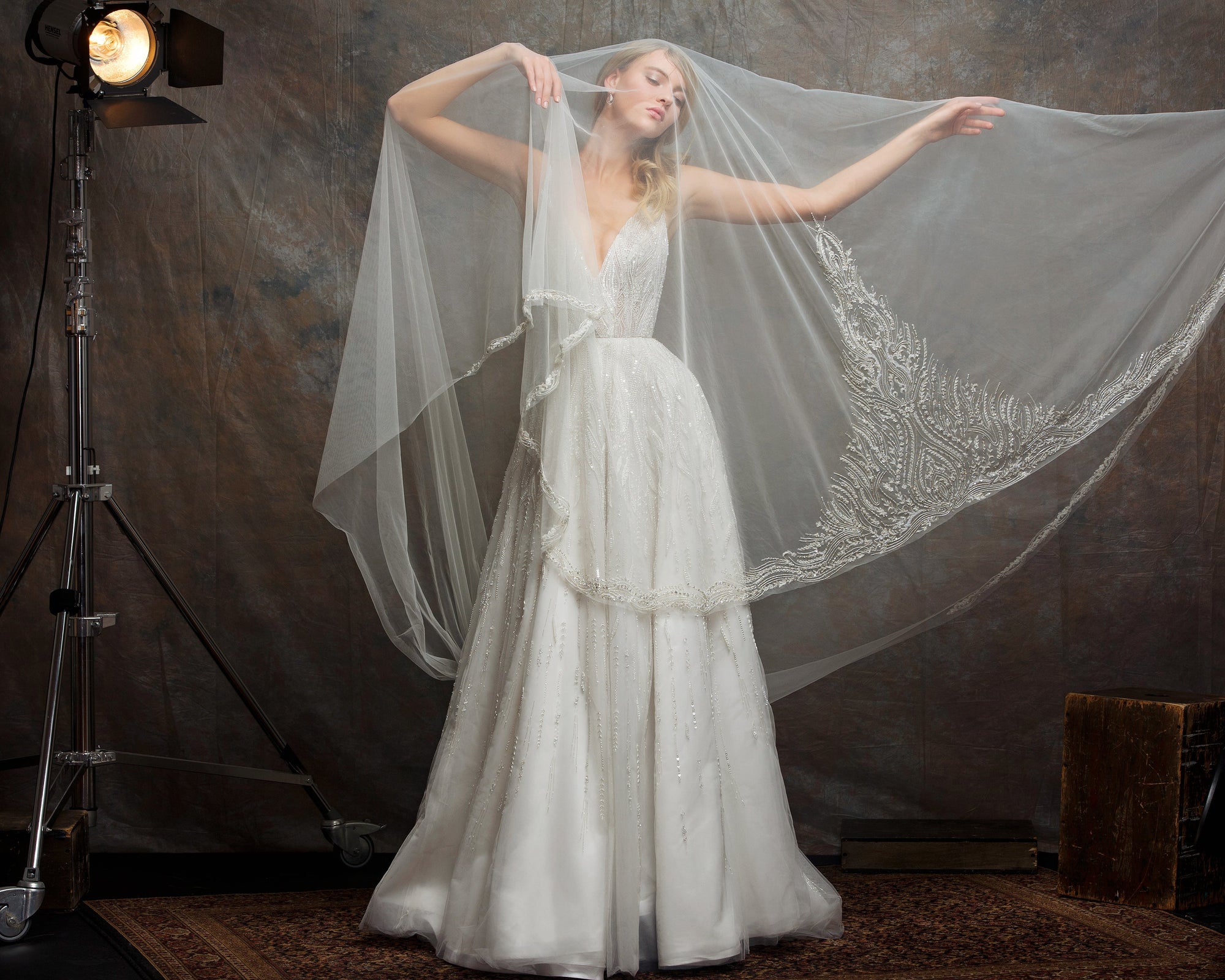 ES764 - Beau beaded wedding dress Enaura bridal