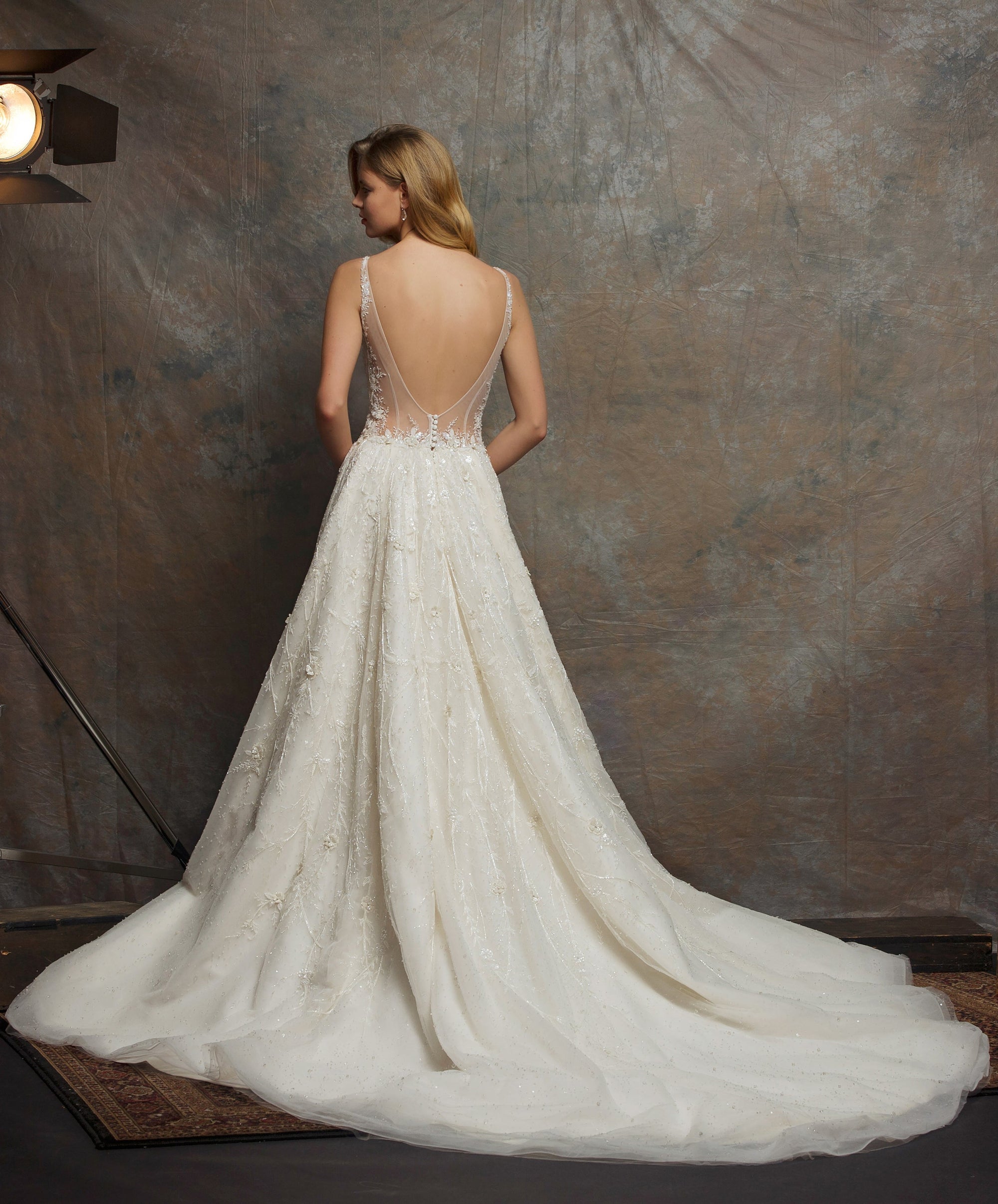 ES765 - Regent (wholesale) beaded wedding dress Enaura bridal