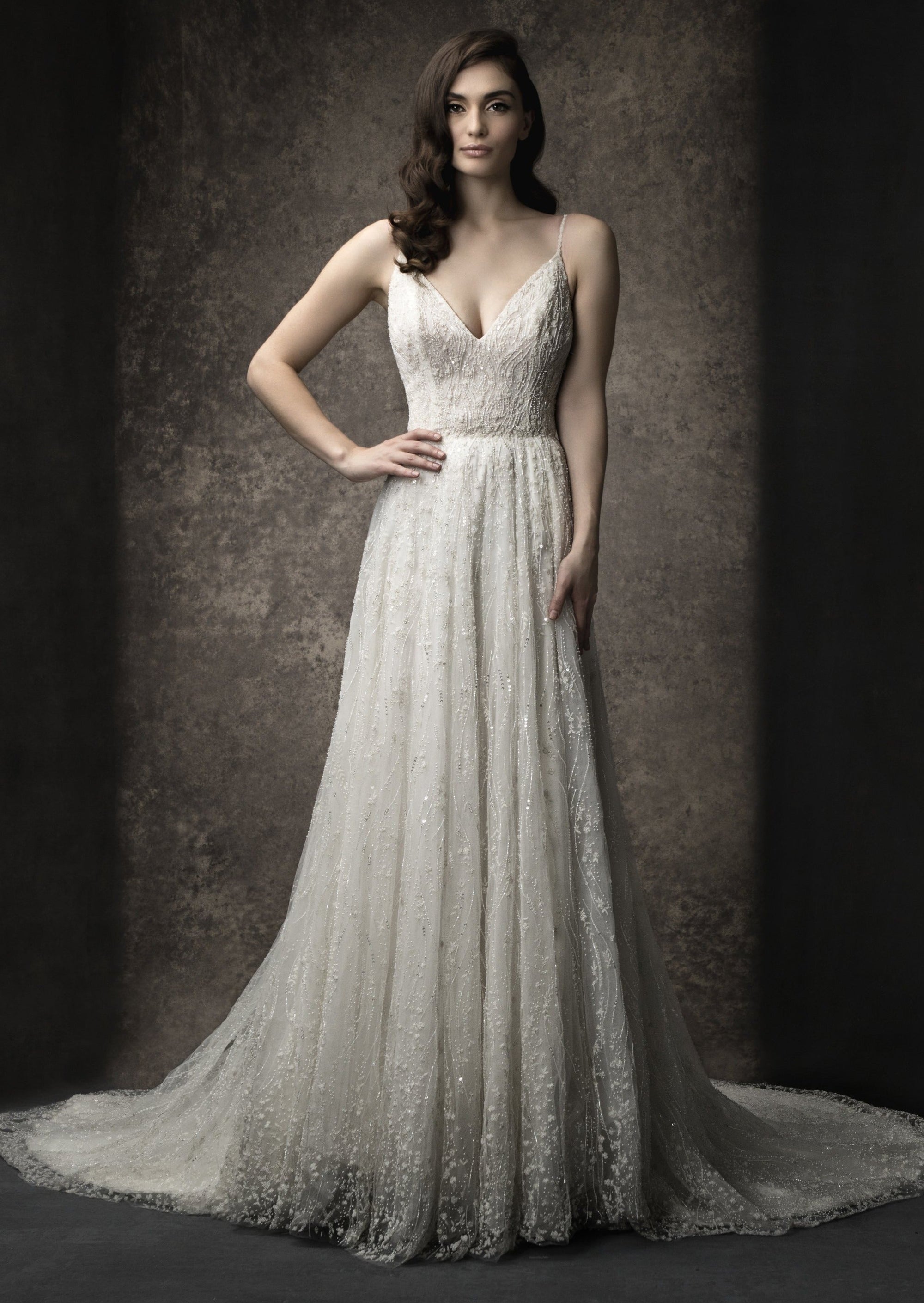 ES853 - Madeline (wholesale) beaded wedding dress Enaura bridal