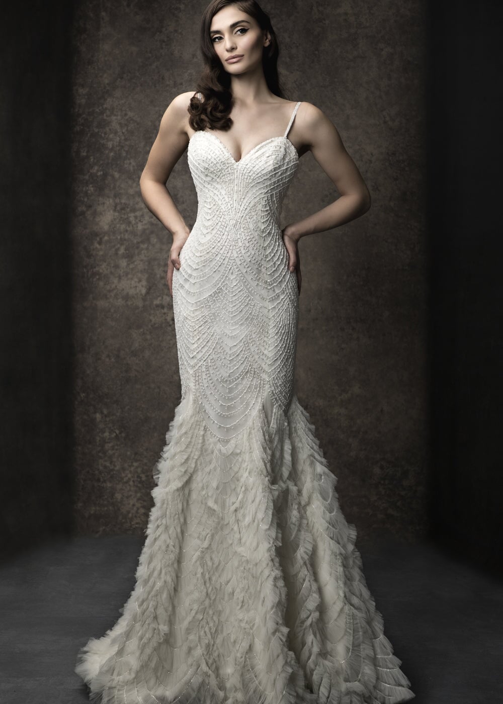 ES864 - Marilyn (wholesale) beaded wedding dress Enaura bridal