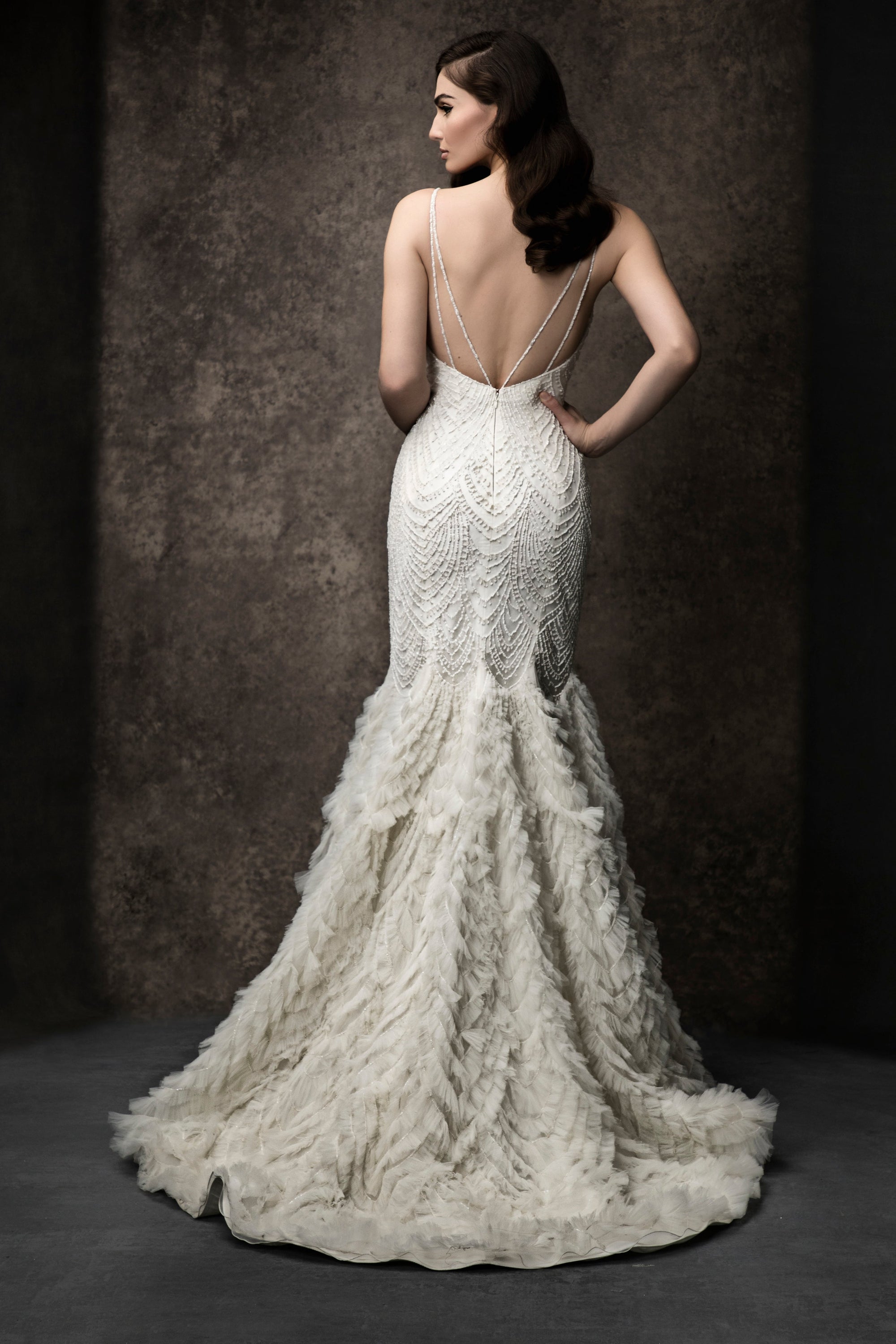 ES864 - Marilyn (wholesale) beaded wedding dress Enaura bridal