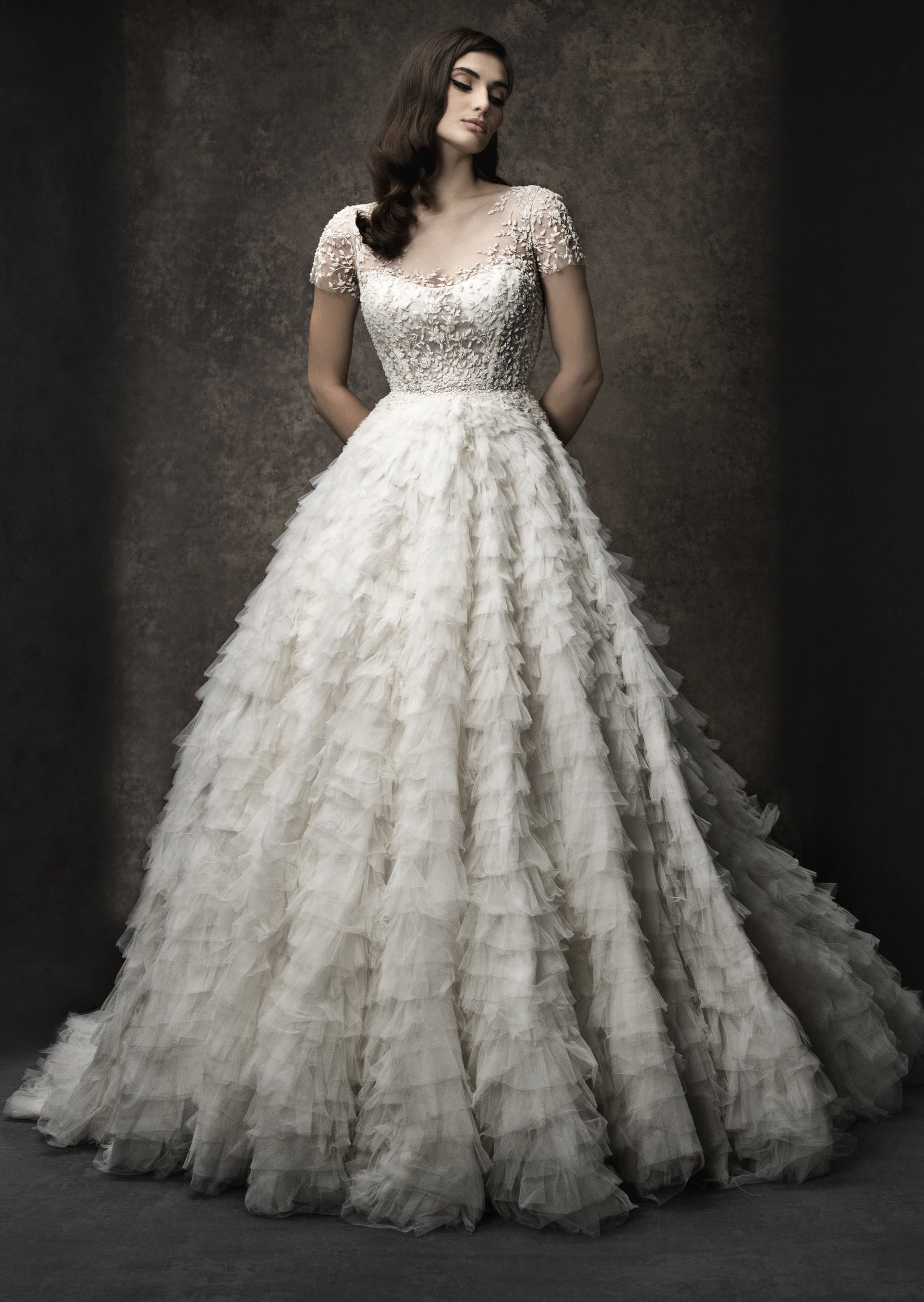 ES865 - Ophelia (wholesale) beaded wedding dress Enaura bridal